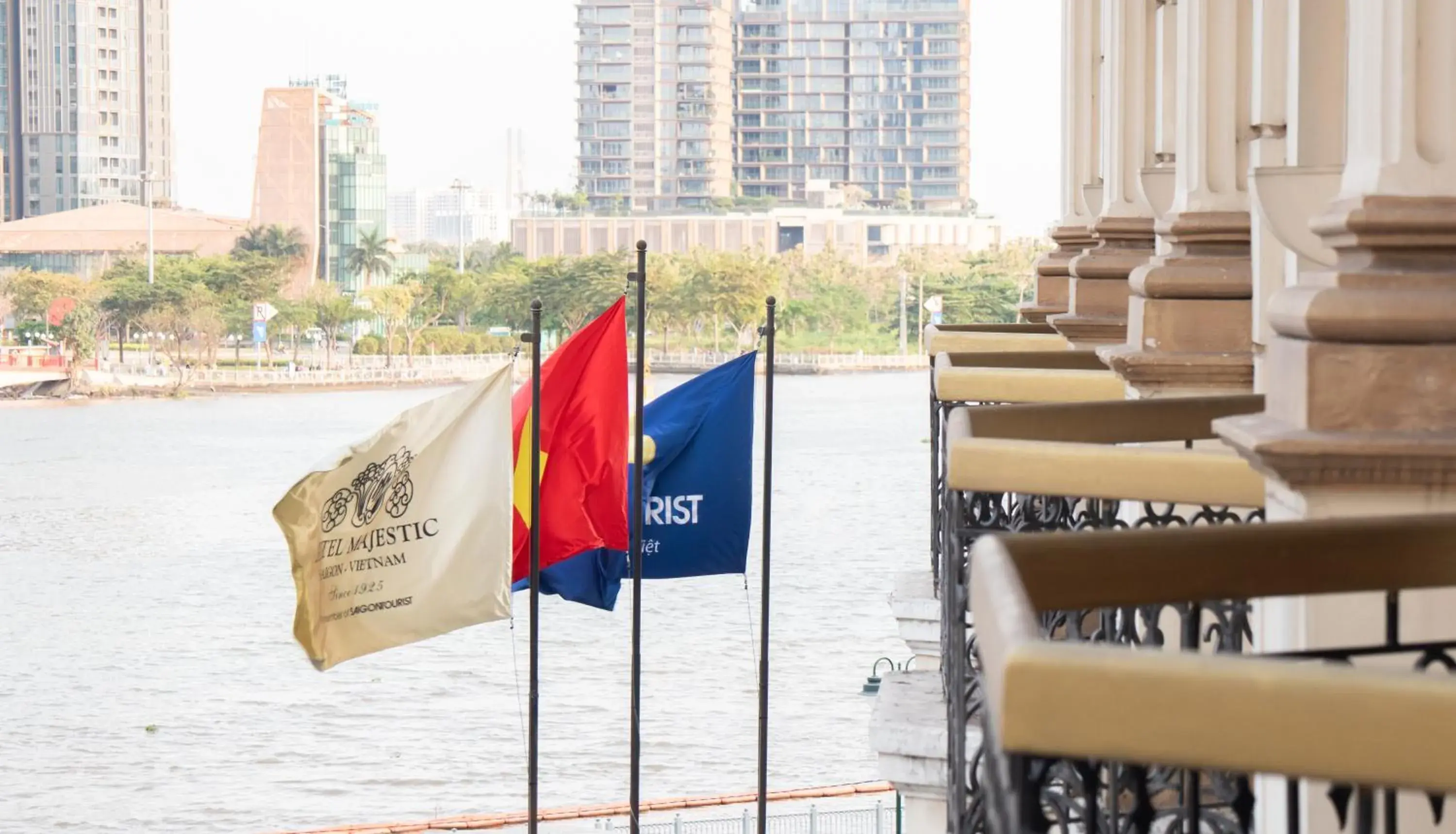 River view in Hotel Majestic Saigon River view in Hotel Majestic Saigon