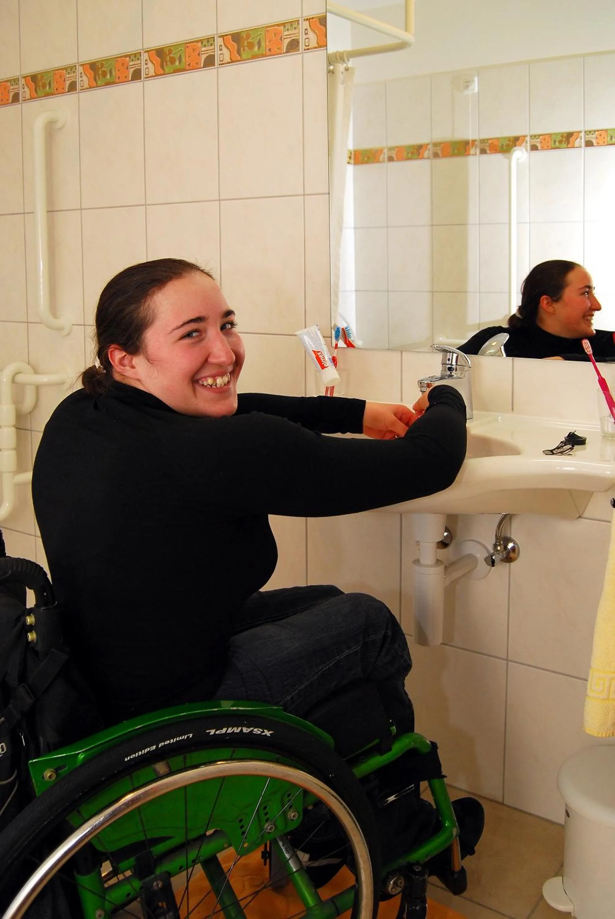 Bathroom in Gasthaus-Landhotel Traunstein