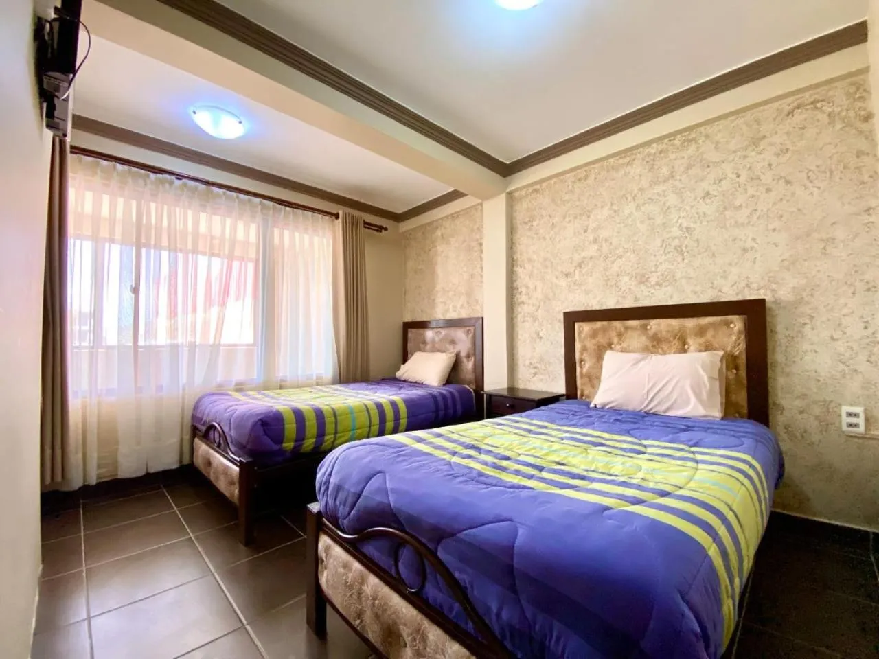 TV and multimedia, Bed in Las Tholas Hotel