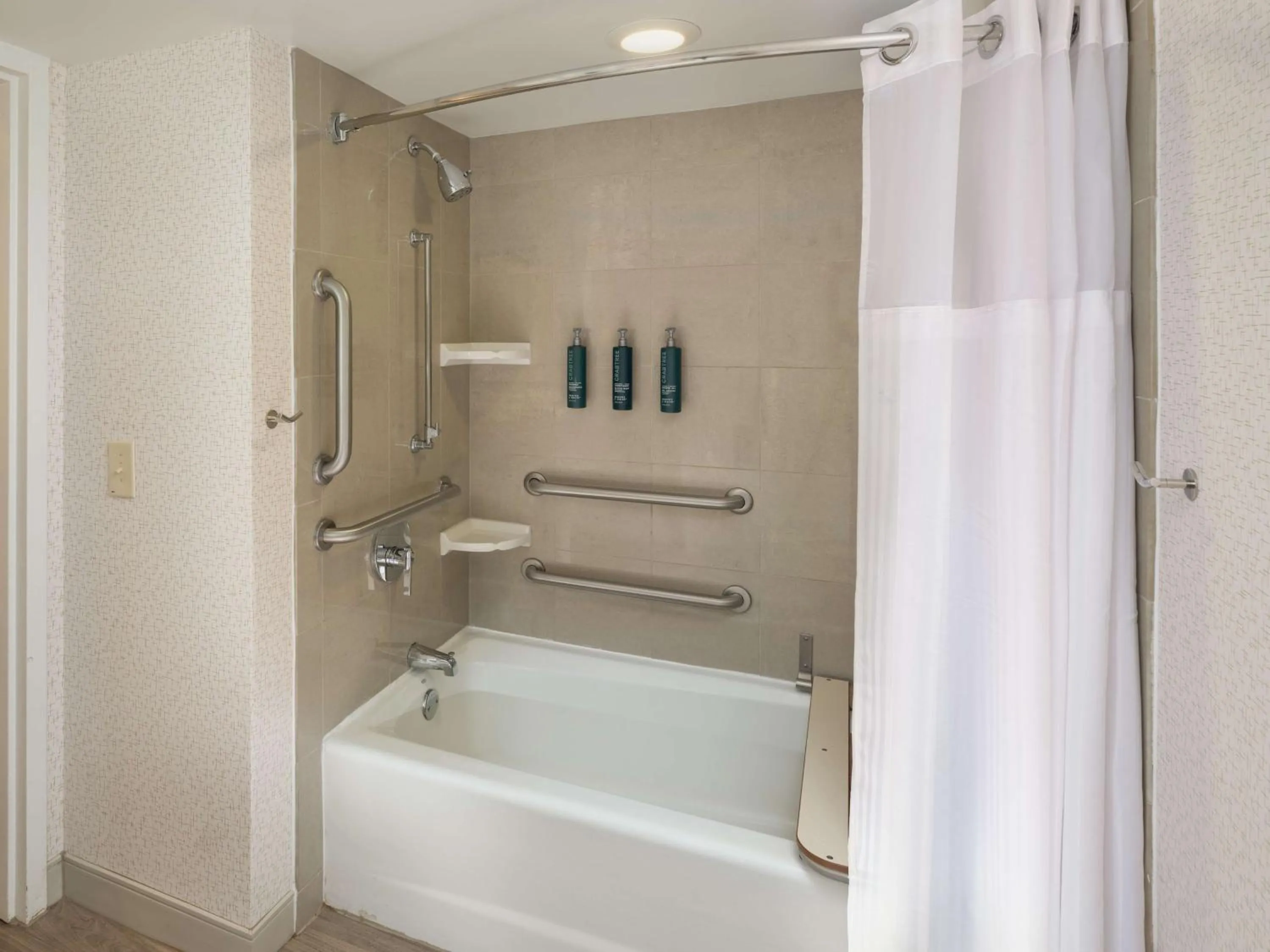 Bathroom in Hilton Durham near Duke University