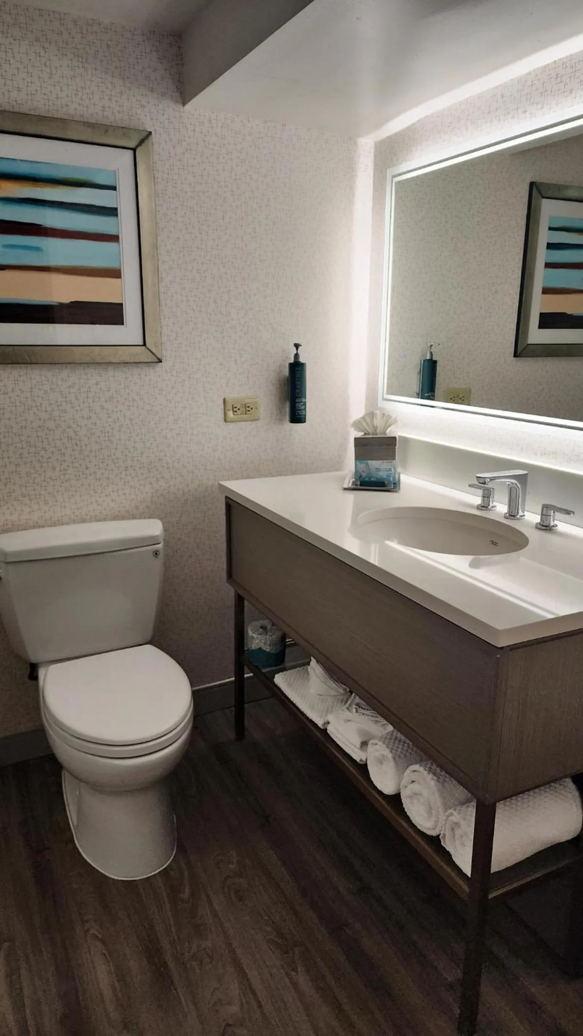 Bathroom in Hilton Durham near Duke University