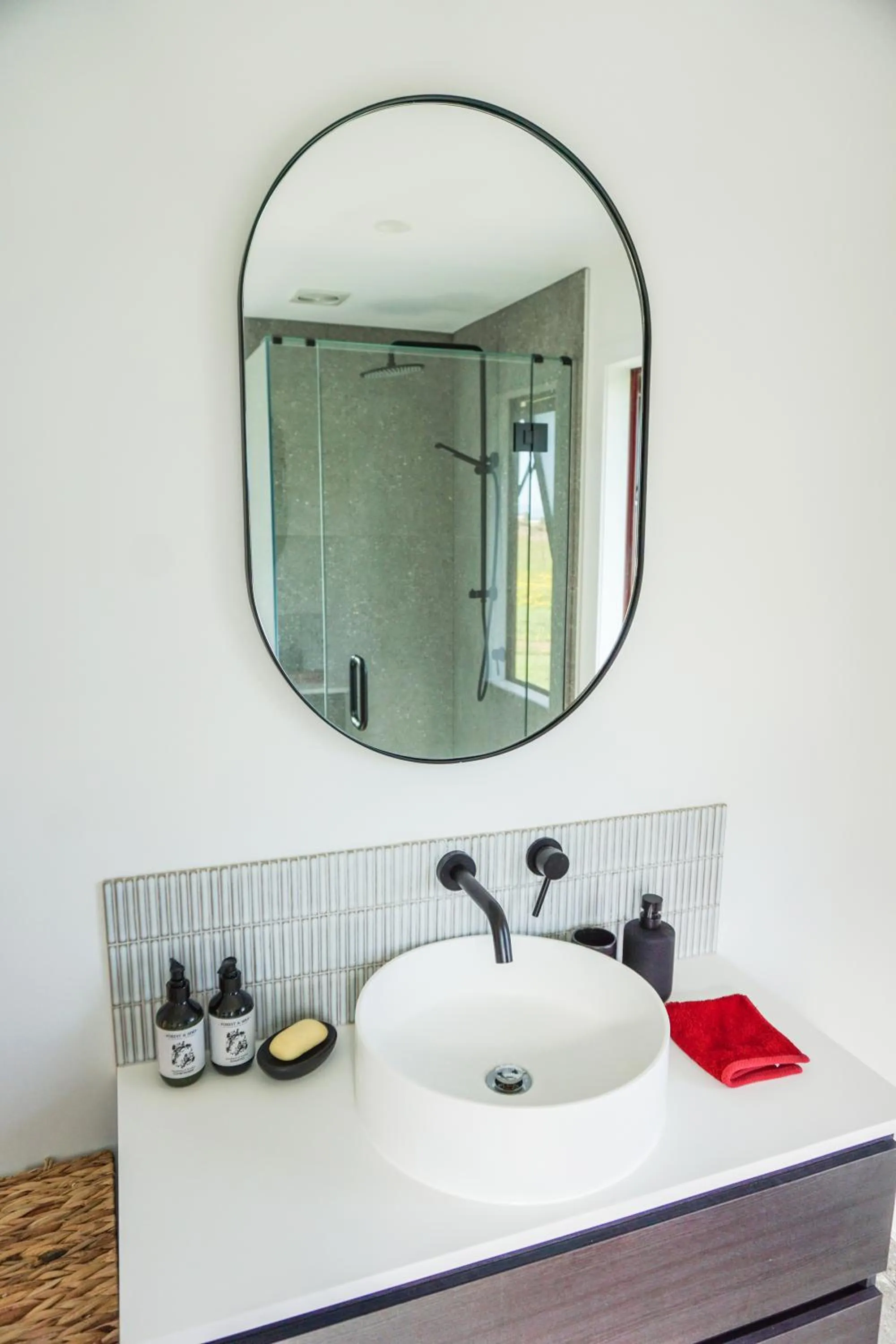 Bathroom in The Barn Cabins & Camp