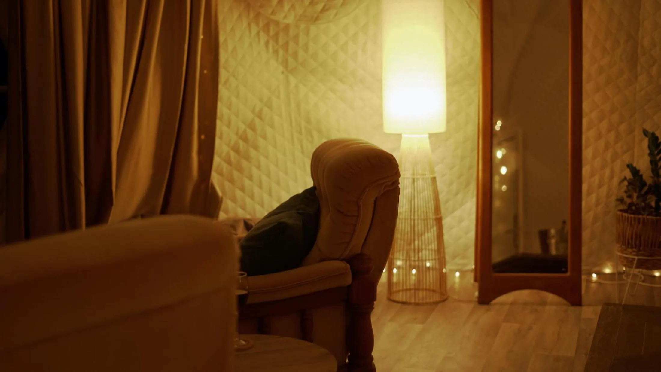 Living room in The Barn Cabins & Camp