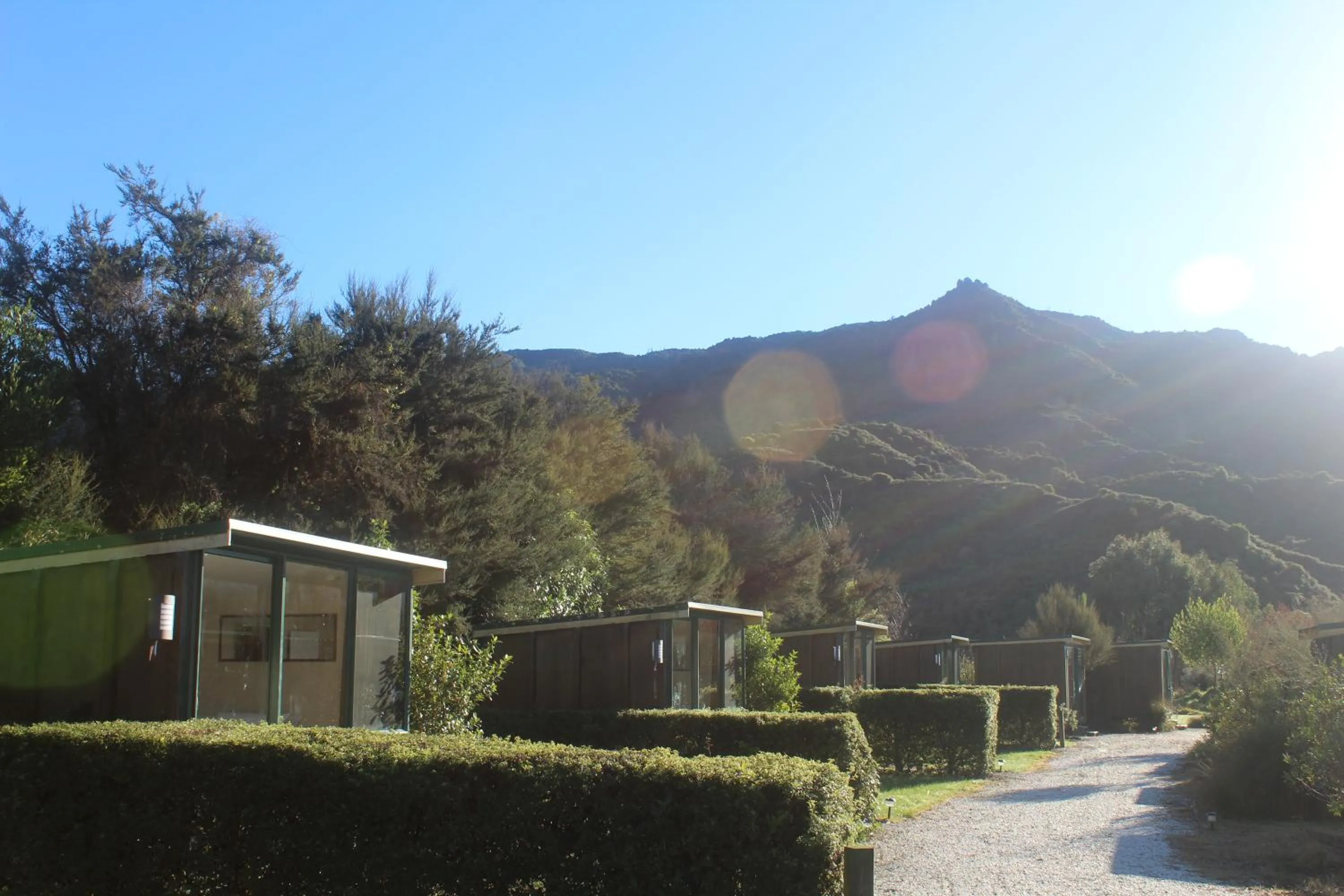 Patio in The Barn Cabins & Camp