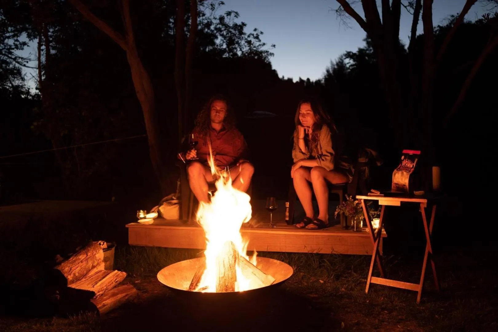 Patio in The Barn Cabins & Camp