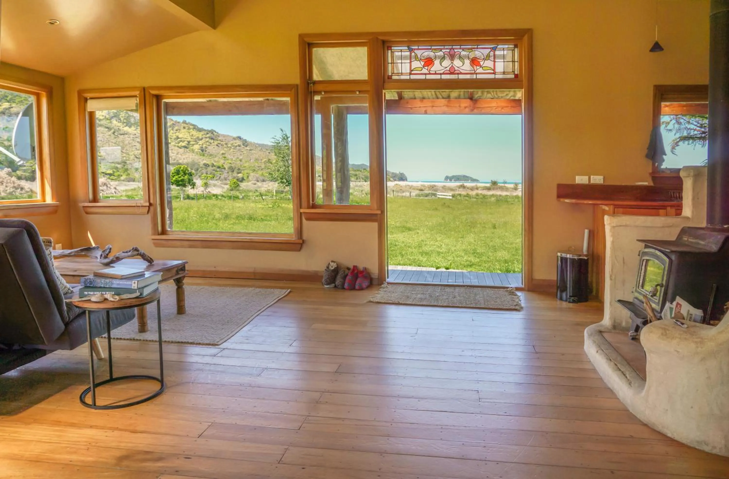 Patio in The Barn Cabins & Camp