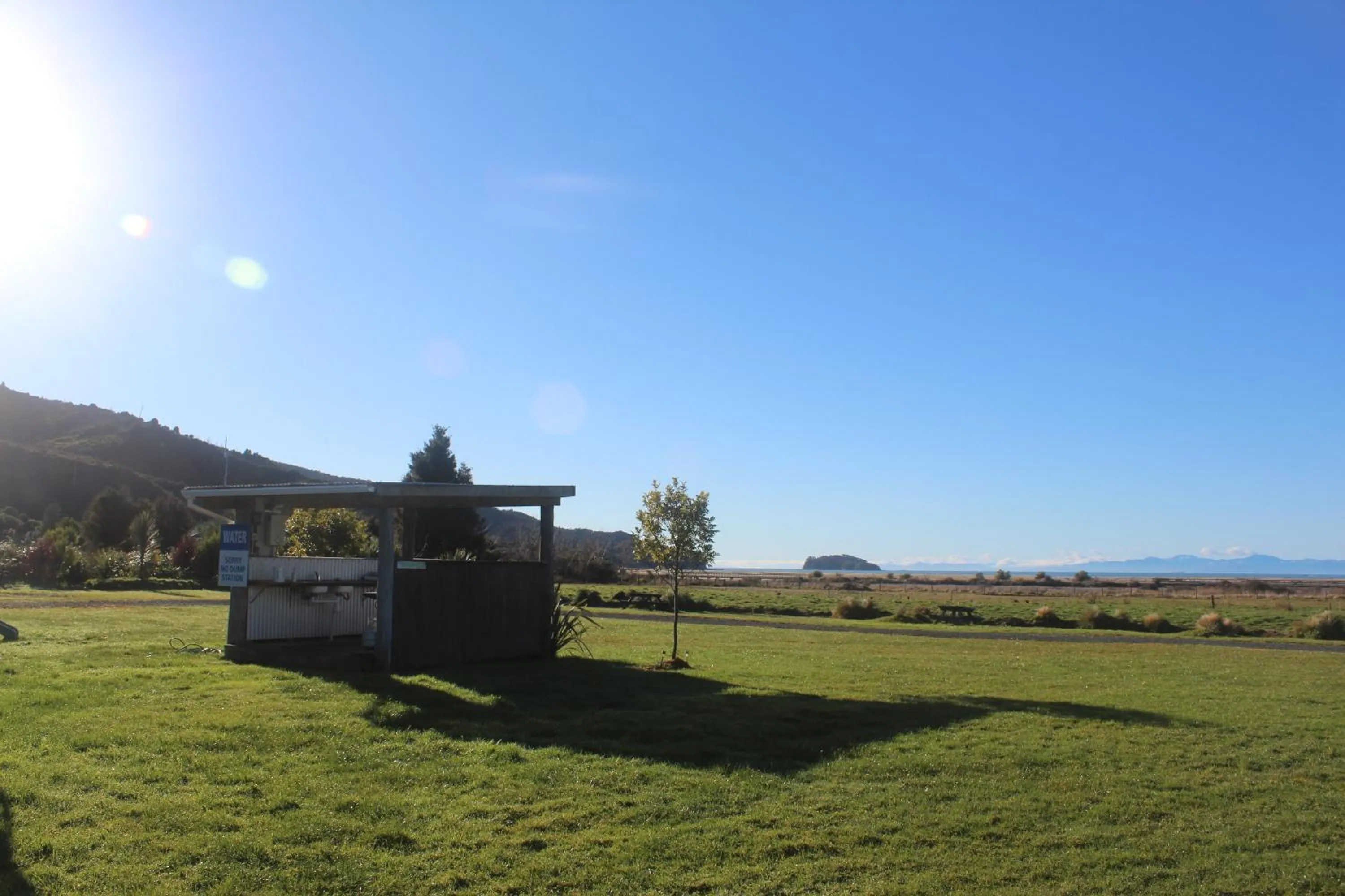 Patio in The Barn Cabins & Camp