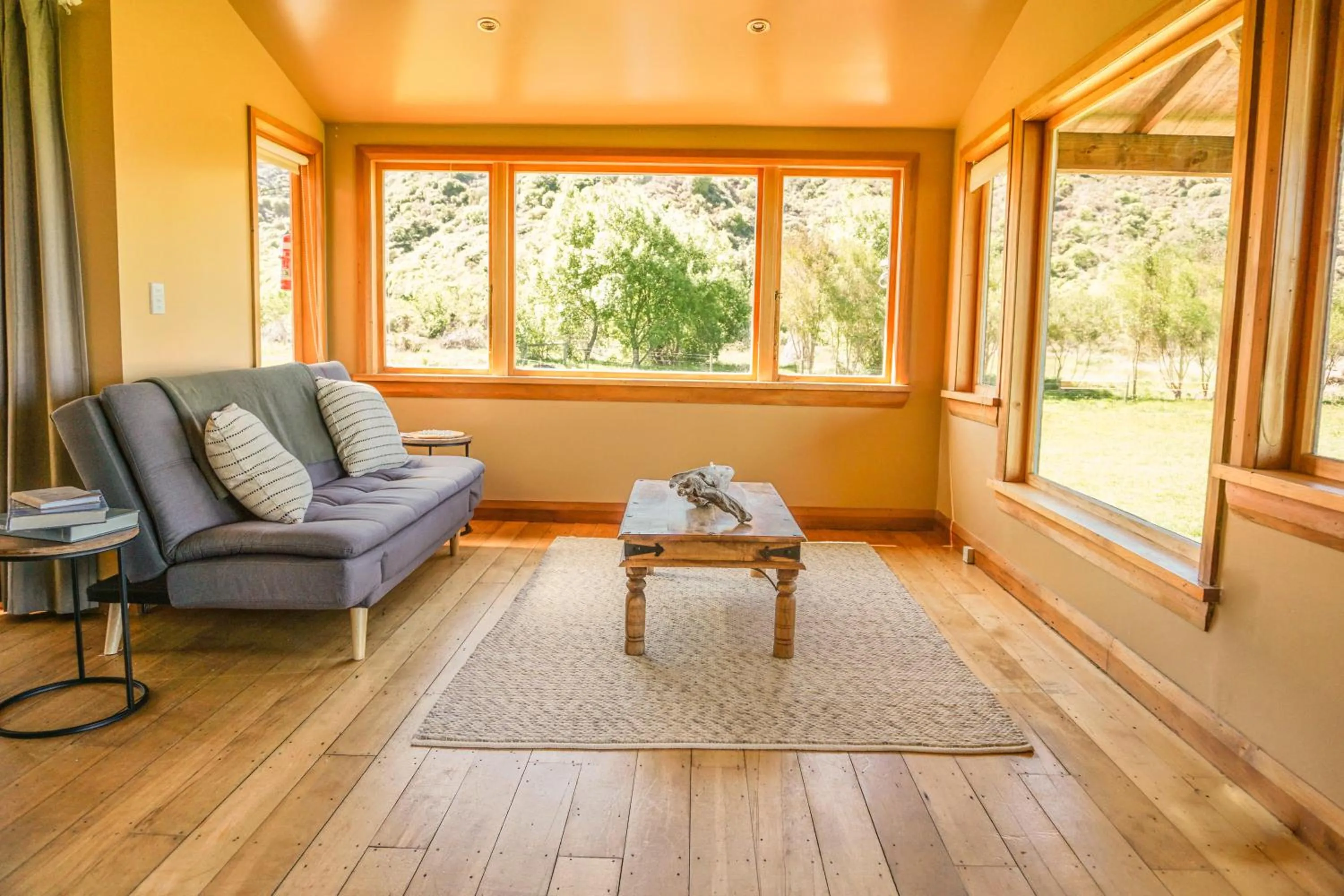 Living room in The Barn Cabins & Camp