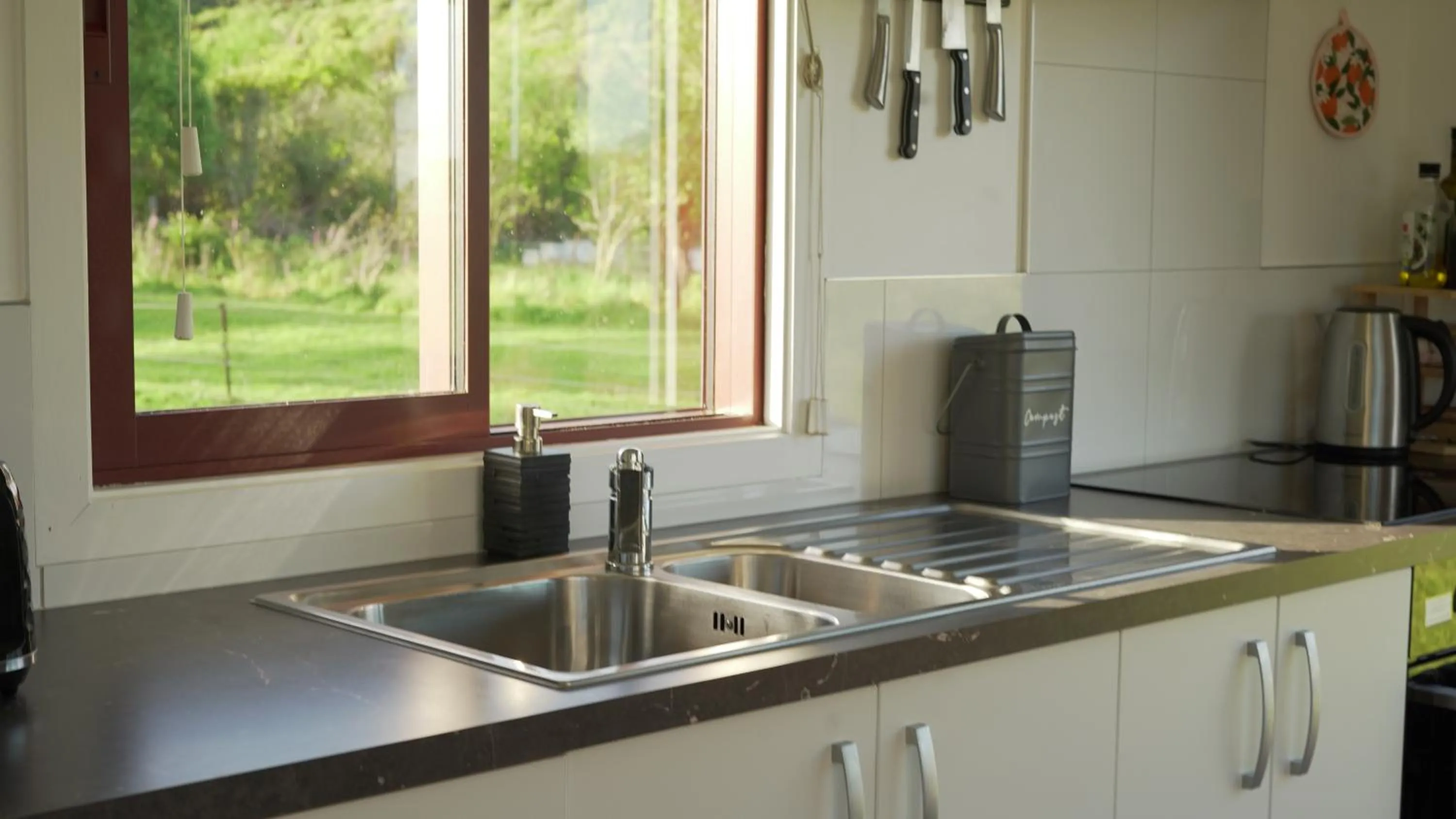 kitchen in The Barn Cabins & Camp