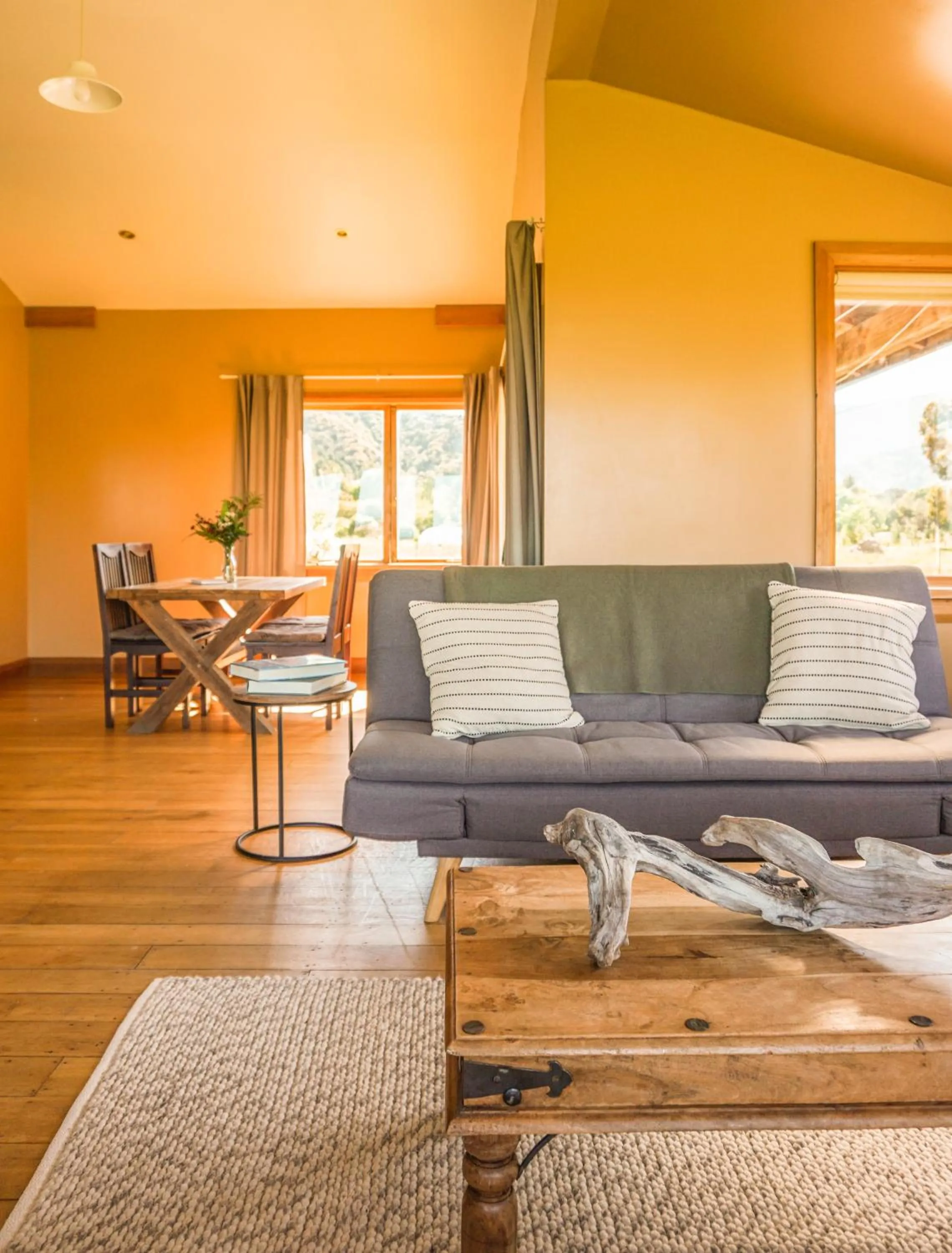 Living room in The Barn Cabins & Camp