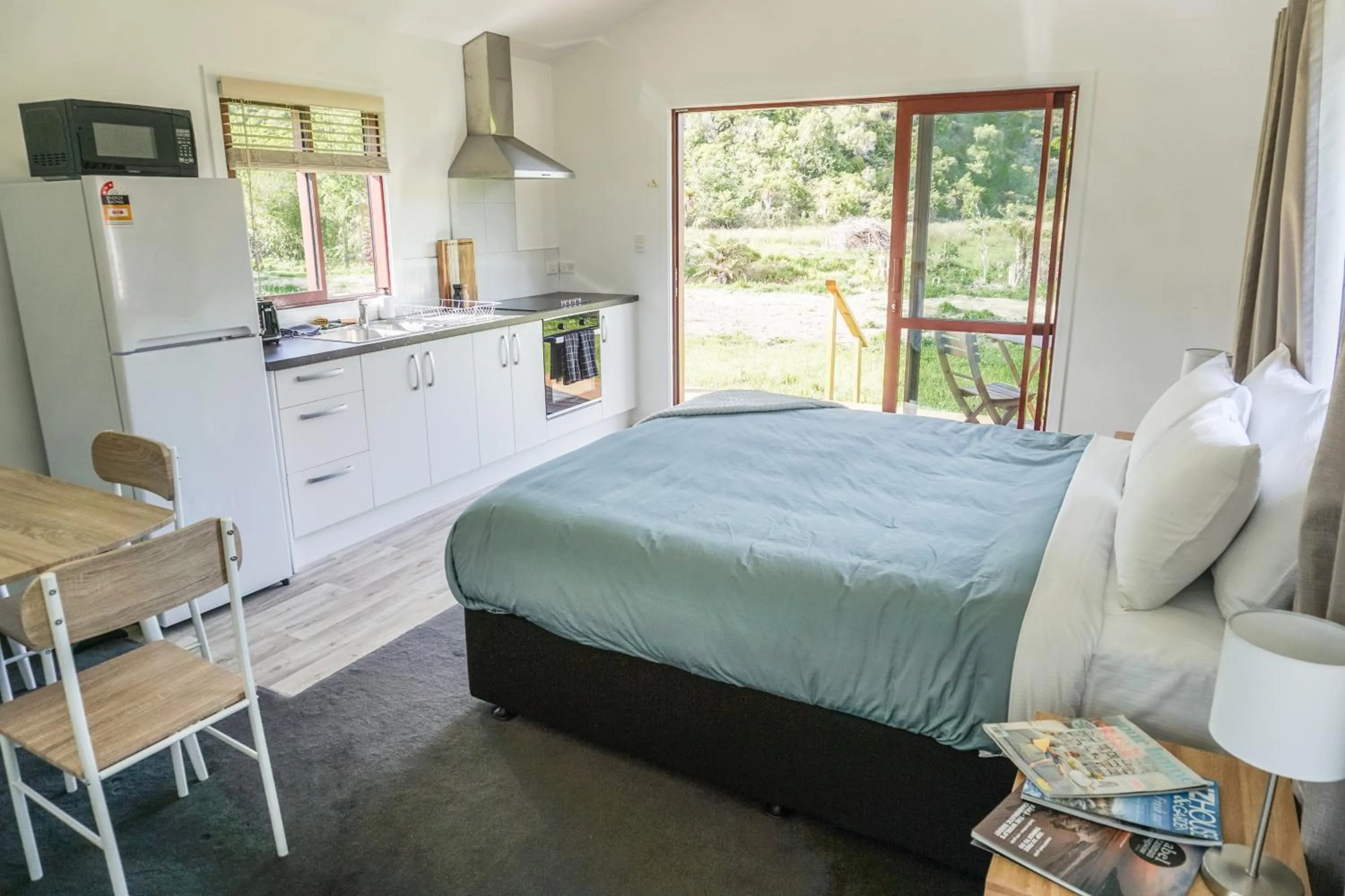 Patio in The Barn Cabins & Camp