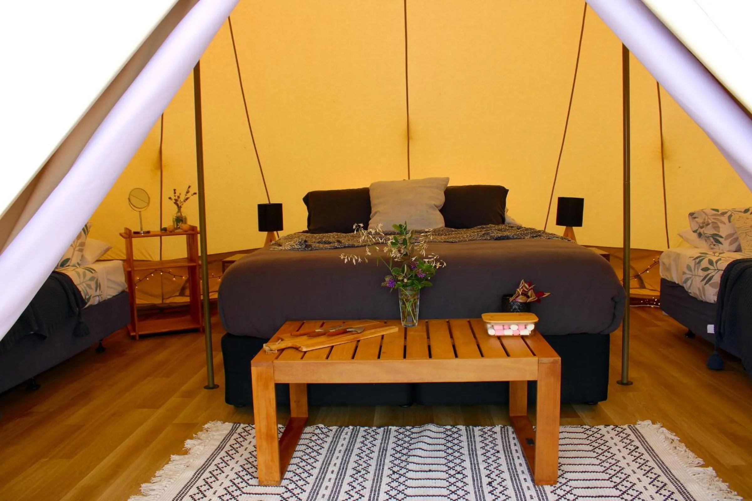 Bed in The Barn Cabins & Camp