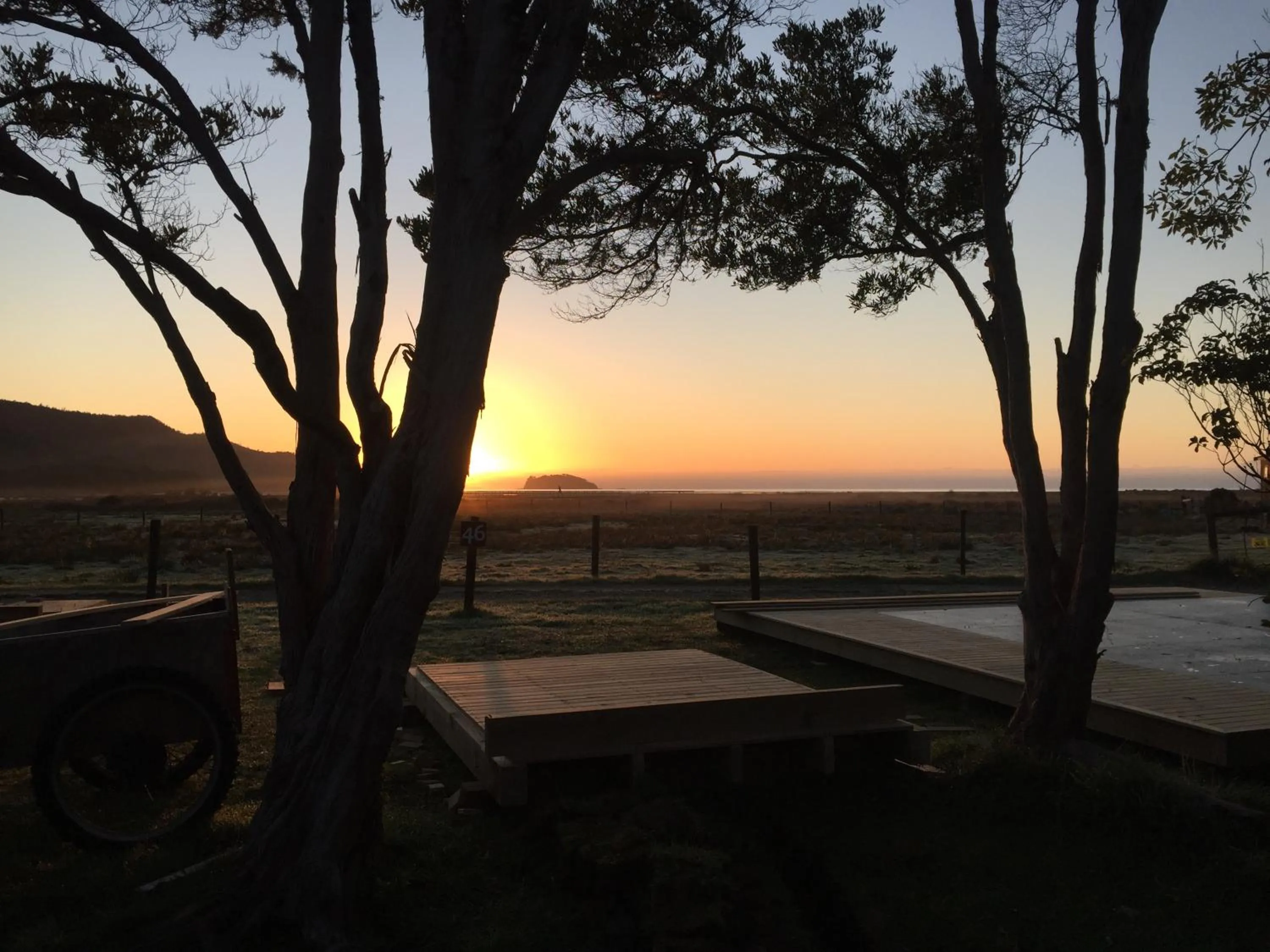 Patio in The Barn Cabins & Camp