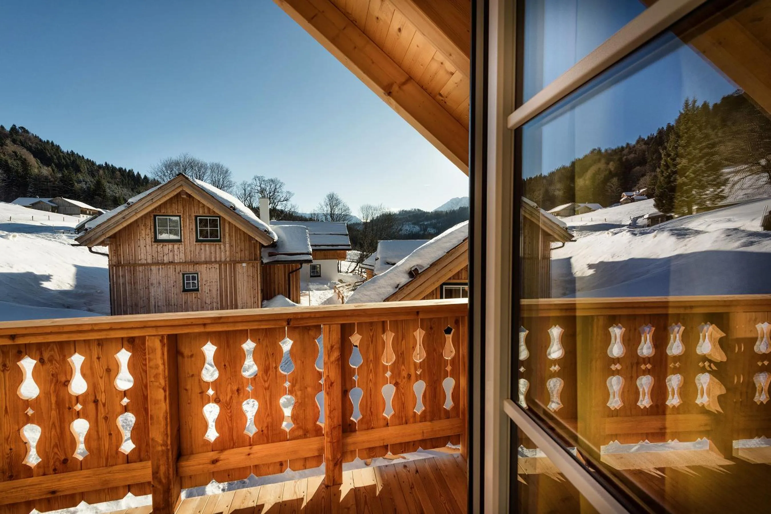 Balcony/Terrace in AlpenParks Hagan Lodge Altaussee