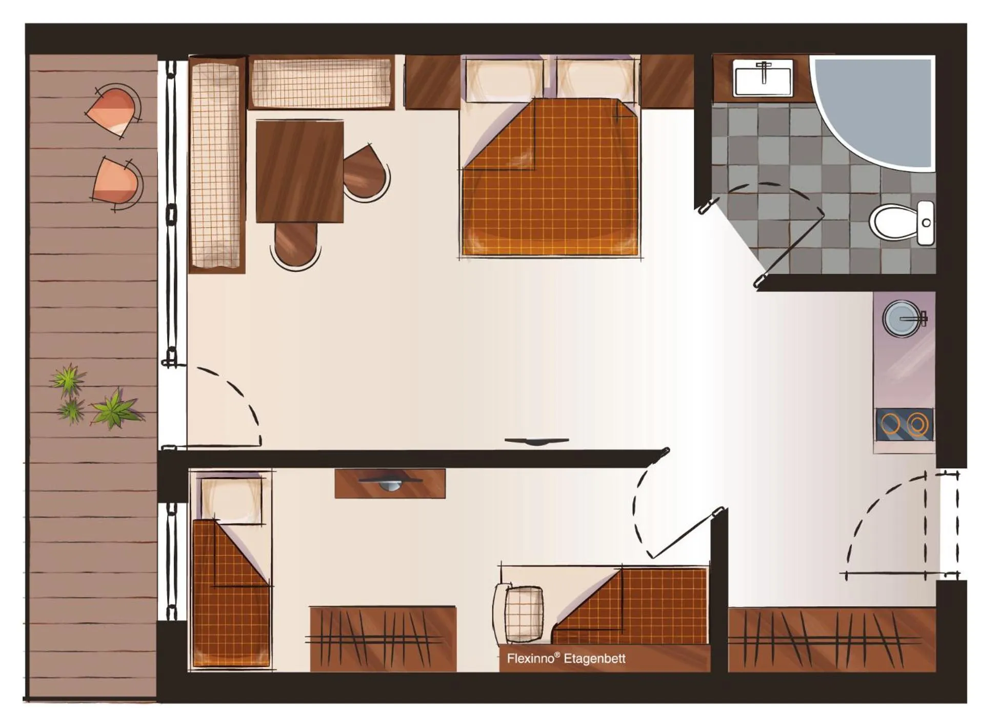 Photo of the whole room in Hotel Pinzger Tux