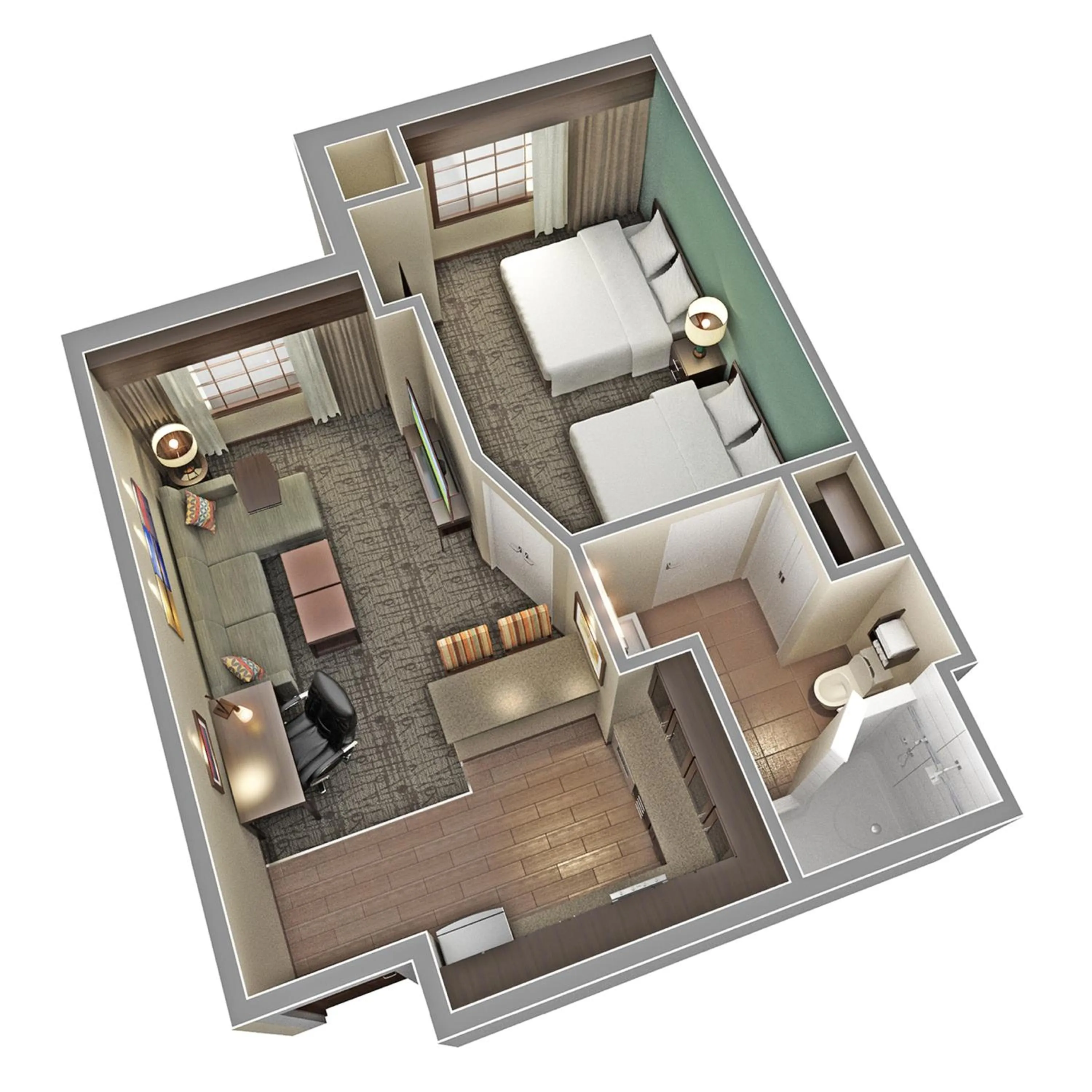 Floor plan in Staybridge Suites Houston-NASA Clear Lake by IHG