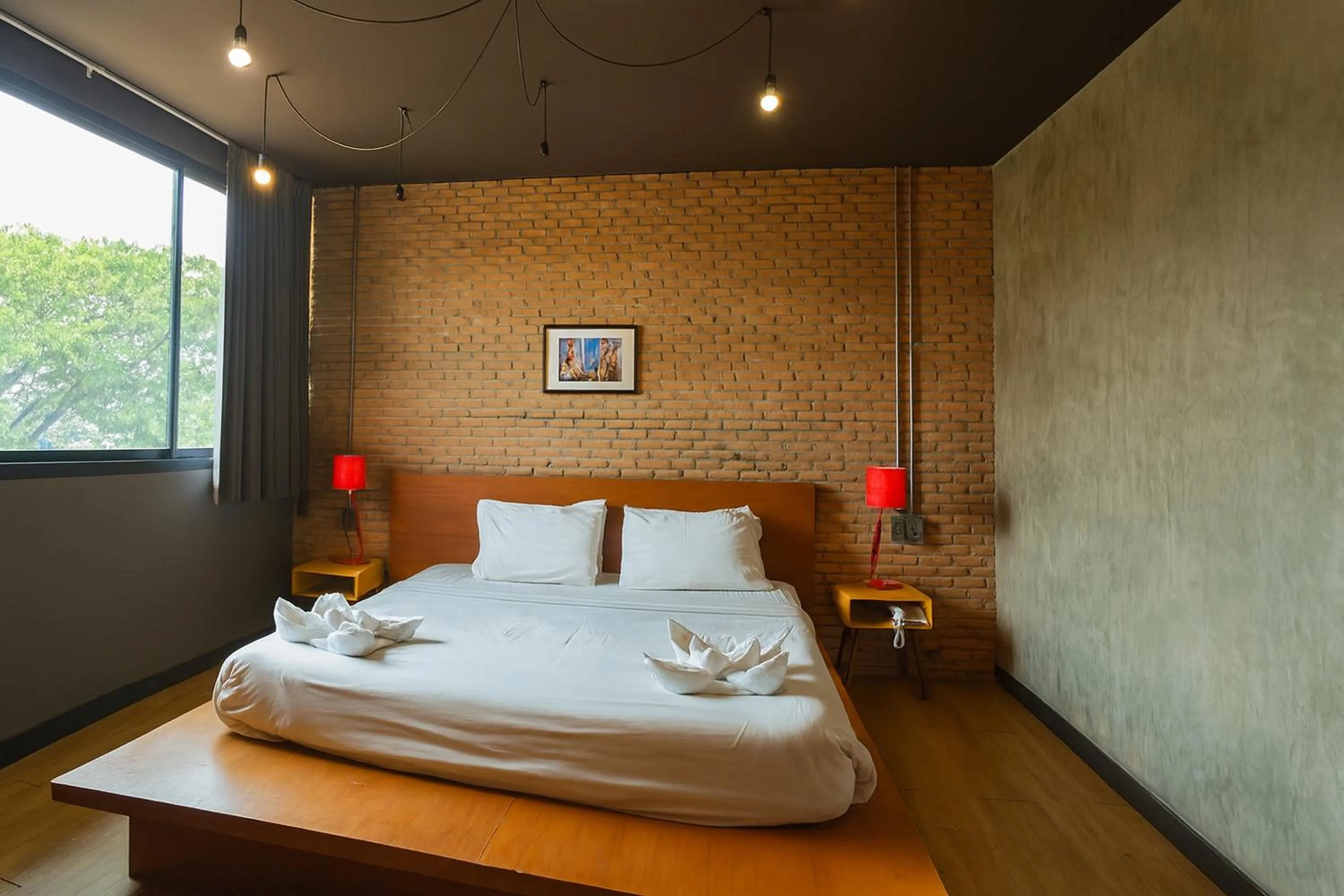 Bedroom, Bed in The Loft Room Nimman