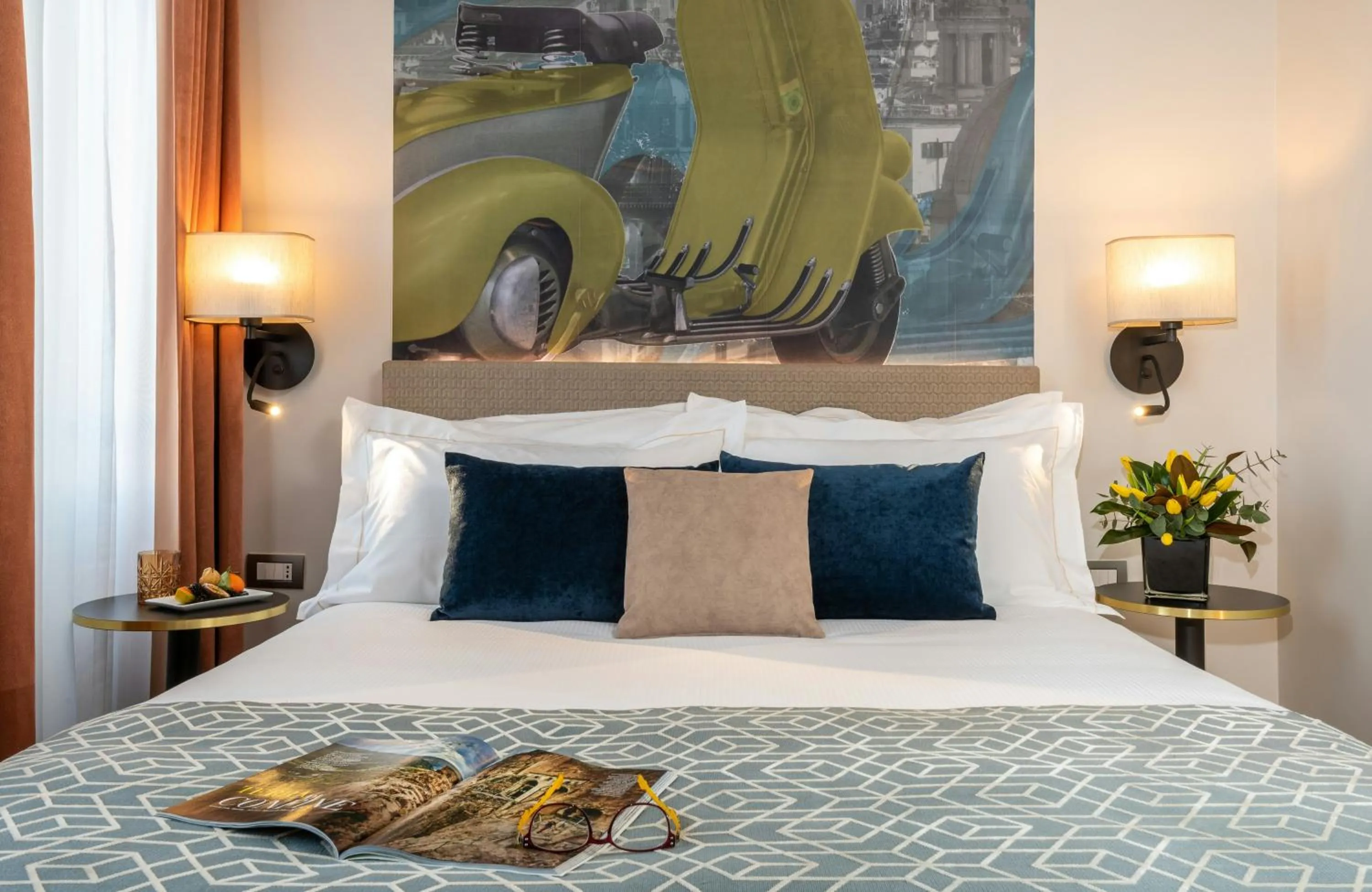 Photo of the whole room, Bed in Leonardo Boutique Hotel Rome Termini