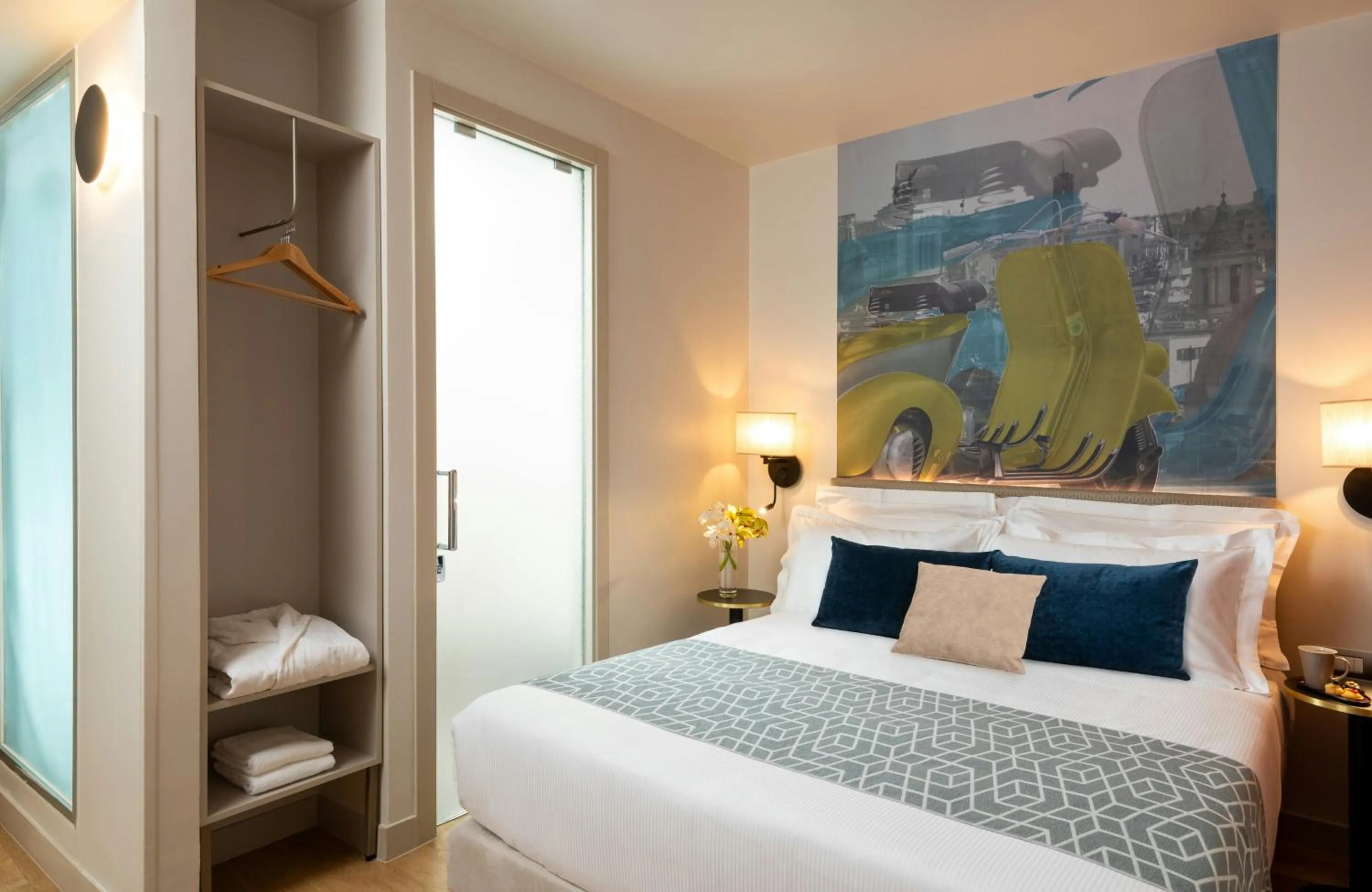 Photo of the whole room, Bed in Leonardo Boutique Hotel Rome Termini