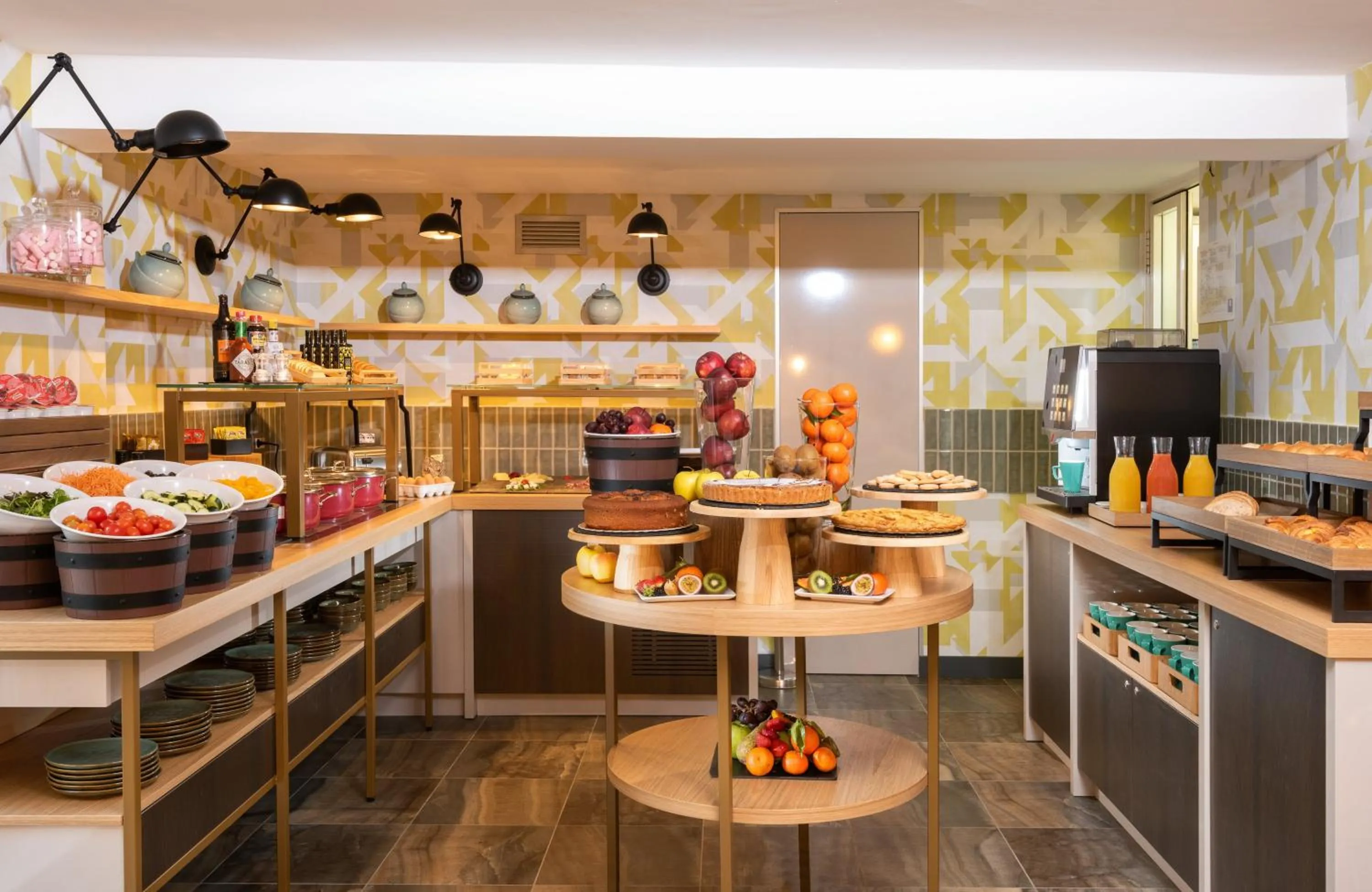 Buffet breakfast in Leonardo Boutique Hotel Rome Termini