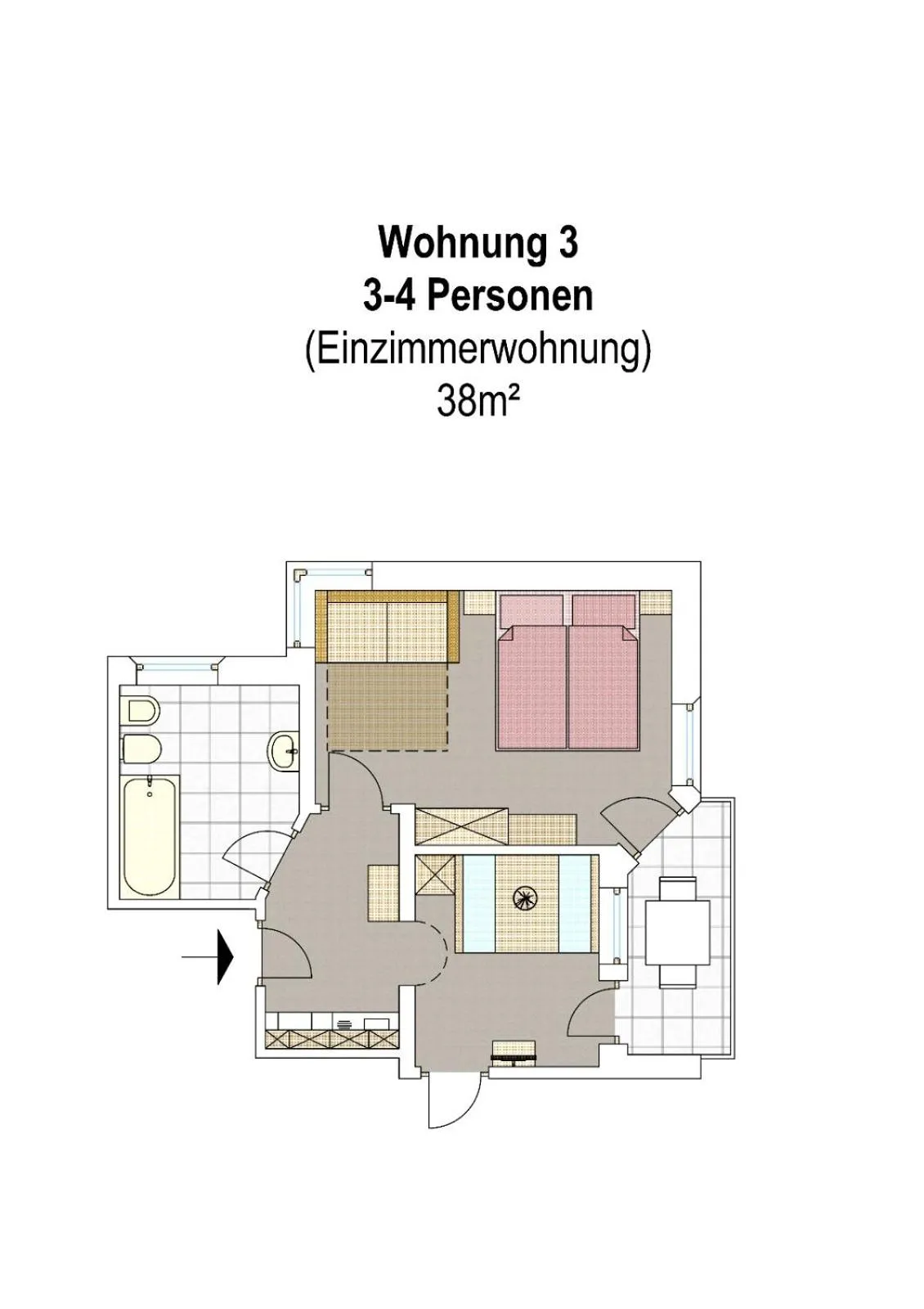 Floor plan in Appartement Thanei