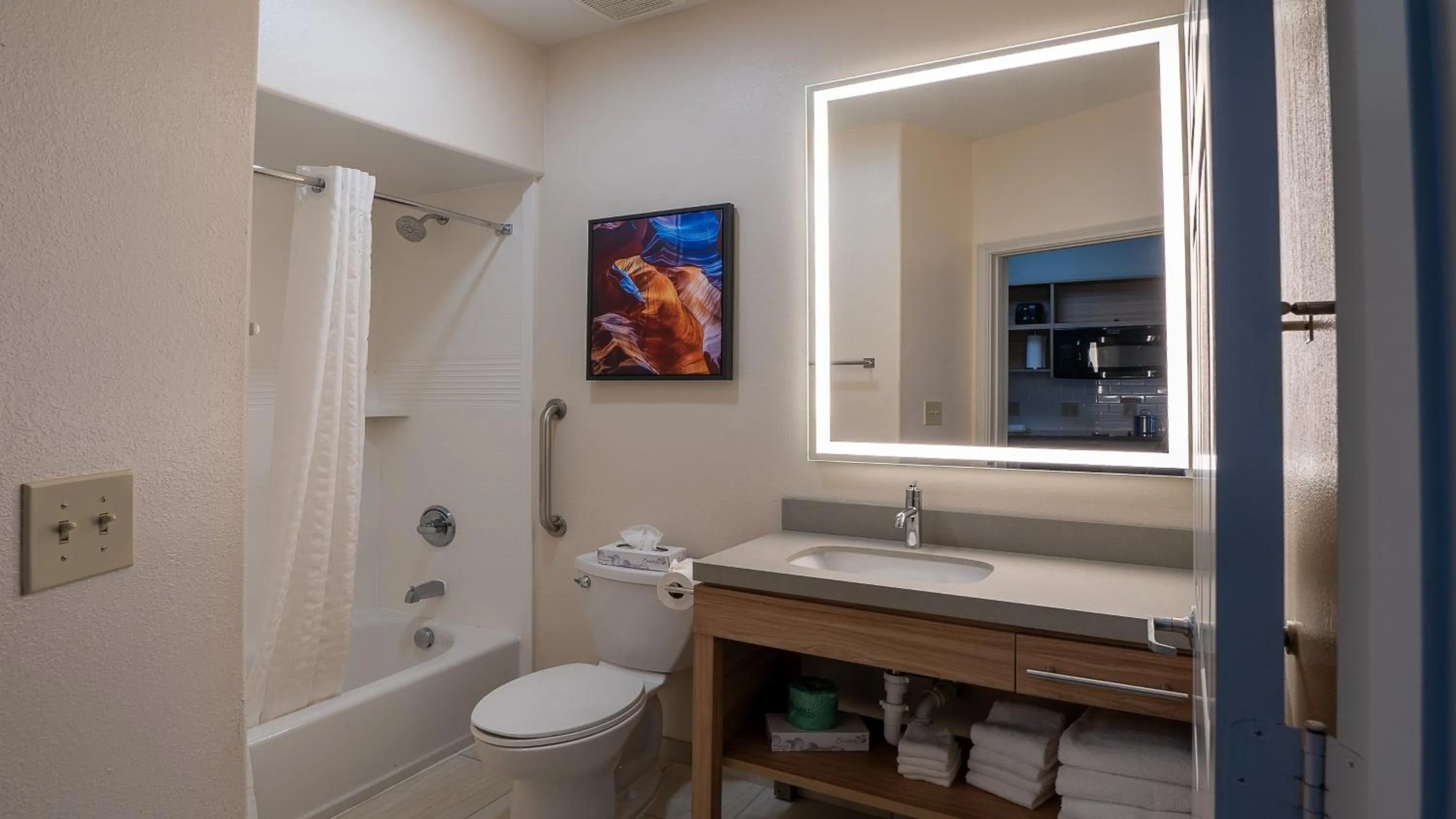 Bathroom in Candlewood Suites Baytown by IHG
