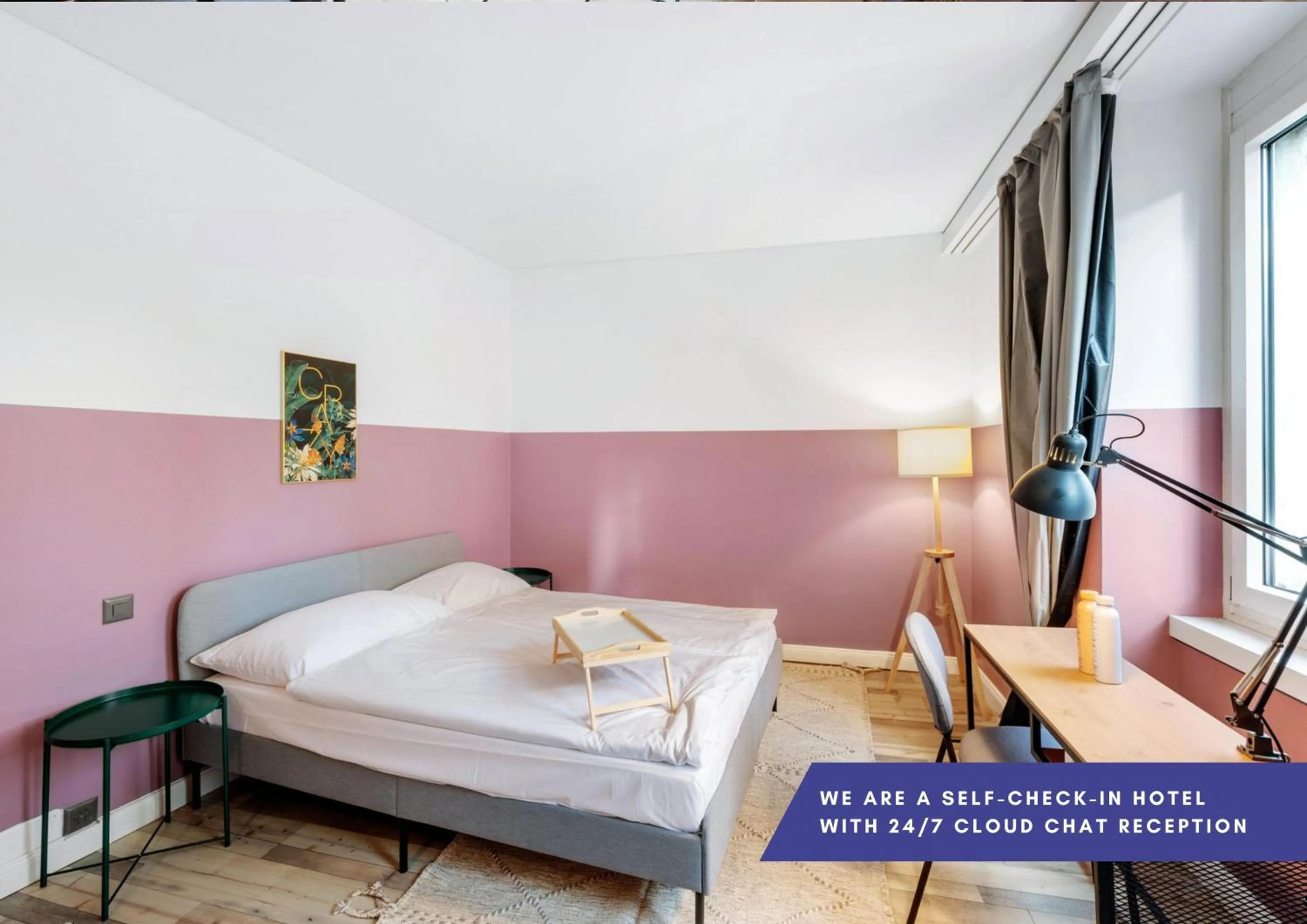 Bed in Becozy Self Check-in Pop-Up Hotel Basel