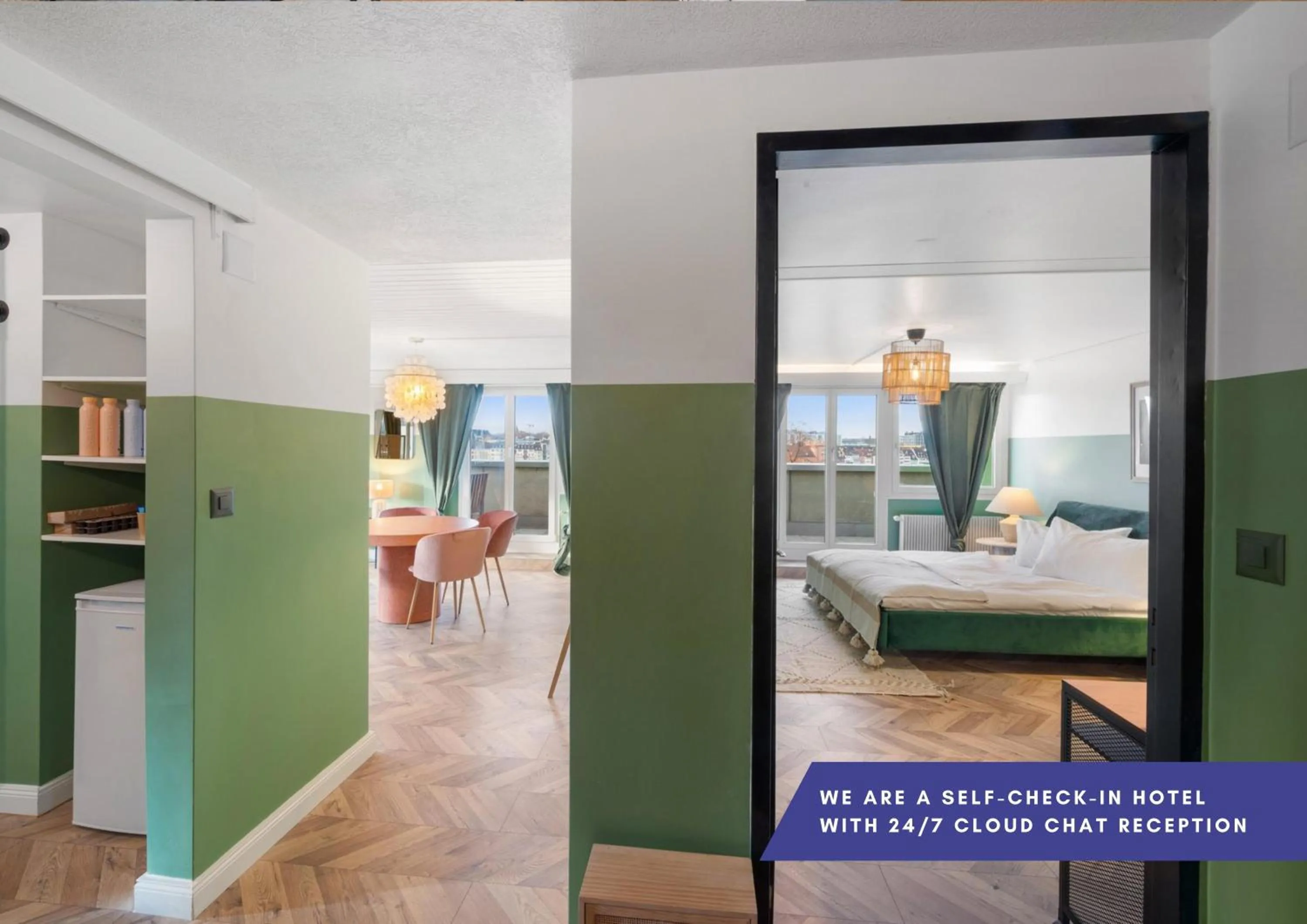 Bed in Becozy Self Check-in Pop-Up Hotel Basel