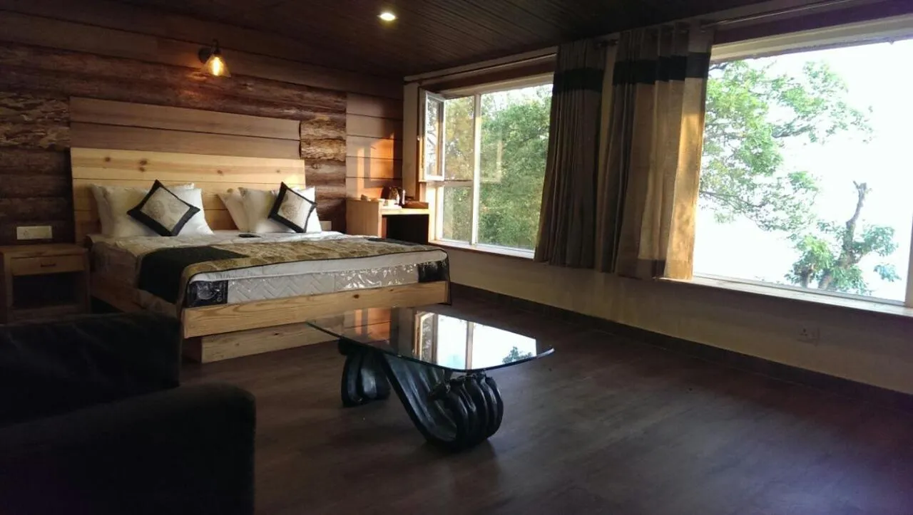 View (from property/room), Bed in Jharipani Castle