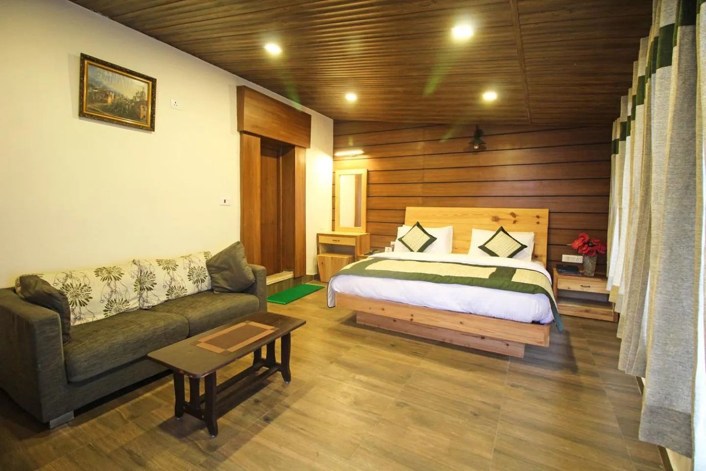 Photo of the whole room, Bed in Jharipani Castle