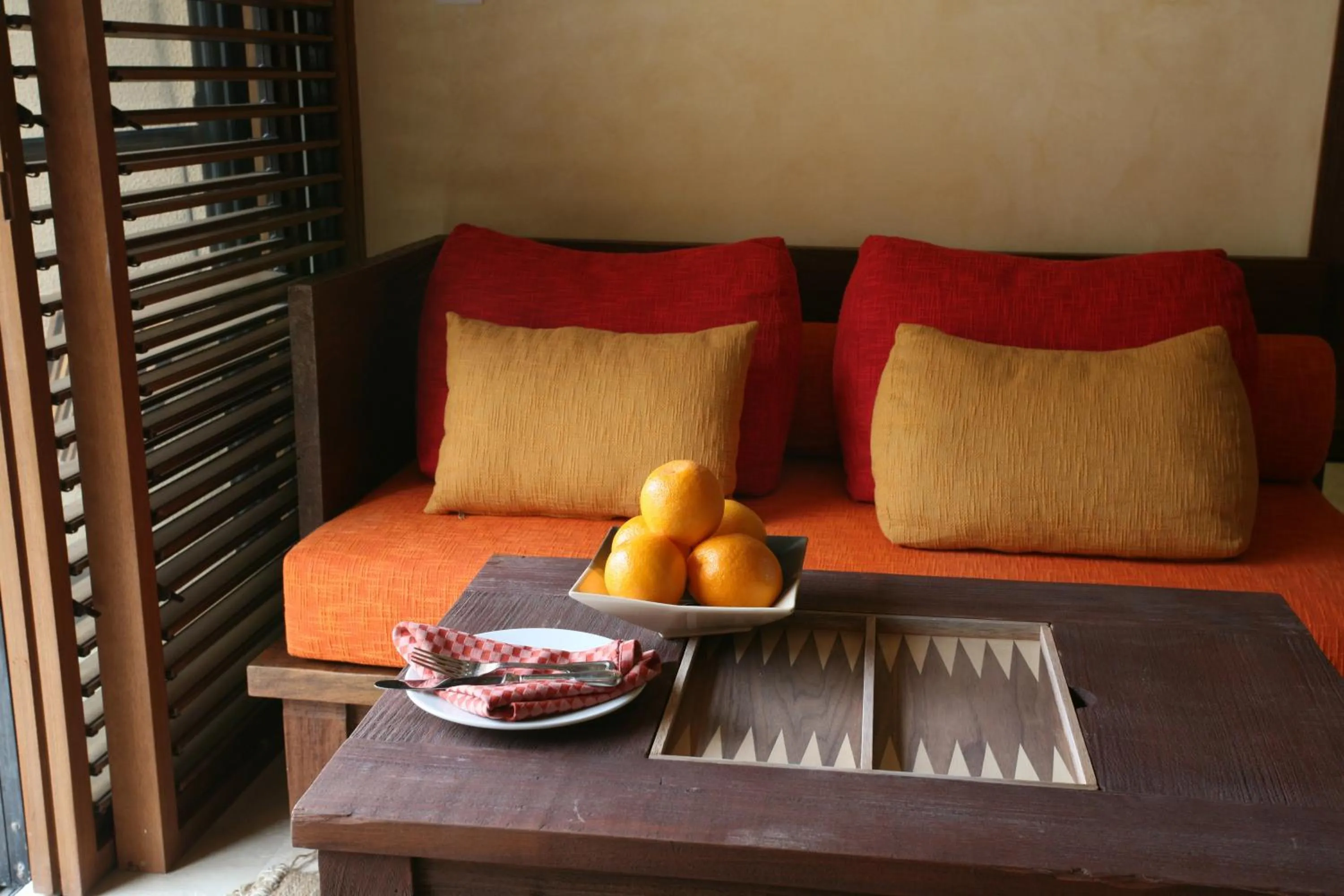 Seating area in Ma'in Hot Springs