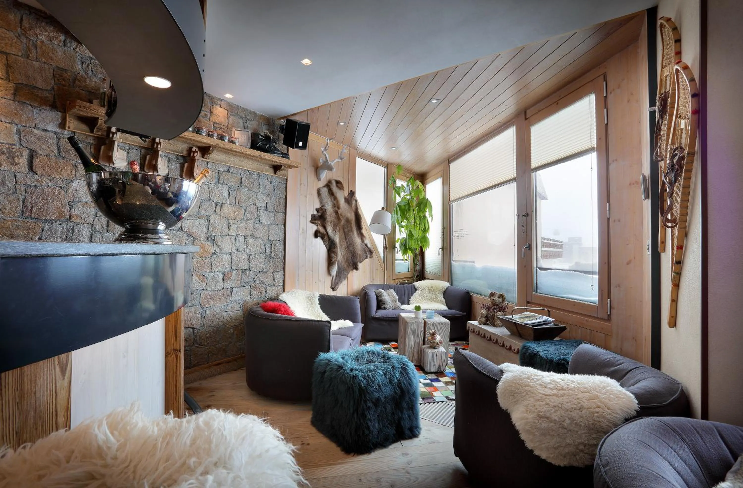 Lounge or bar in Hotel 3 Vallées Val Thorens