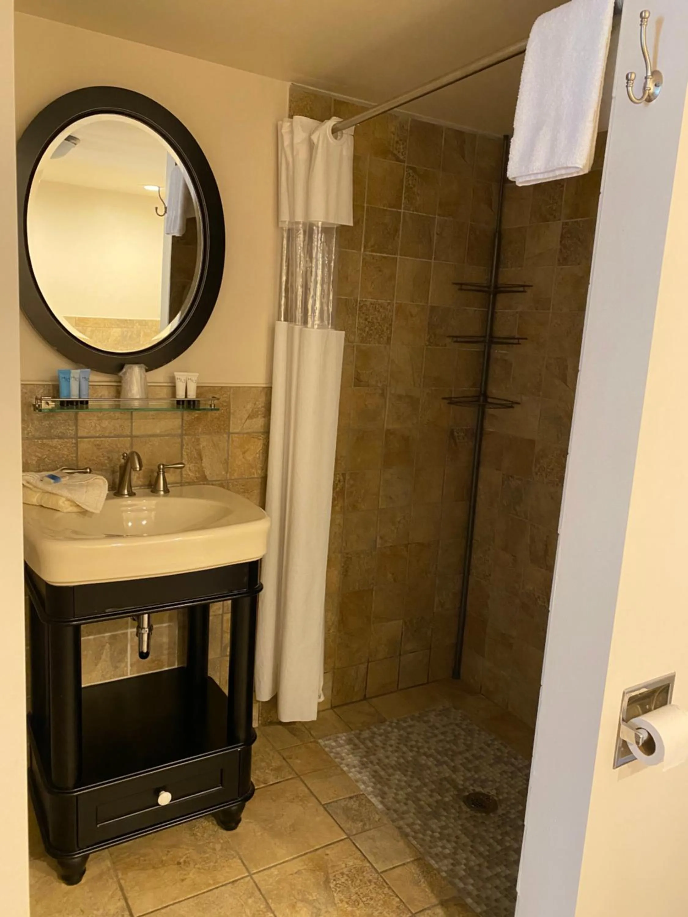 Shower in Georgian Lakeside Resort