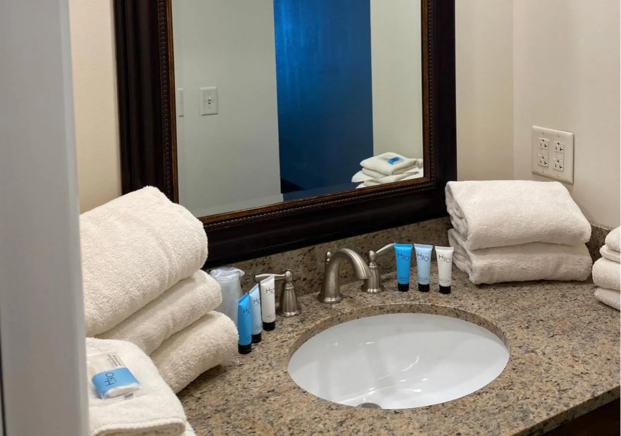 Bathroom in Georgian Lakeside Resort