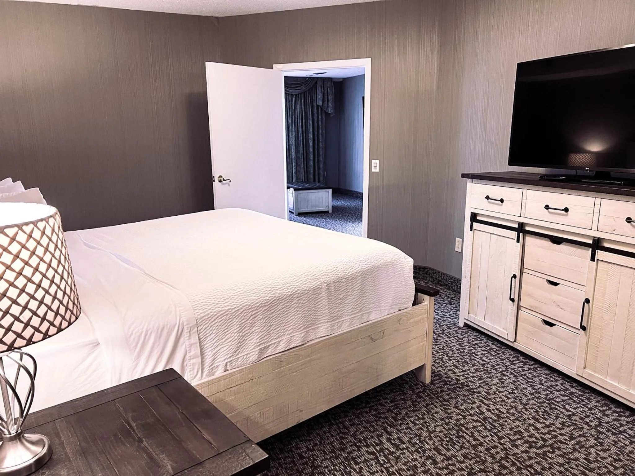 Bed in Georgian Lakeside Resort