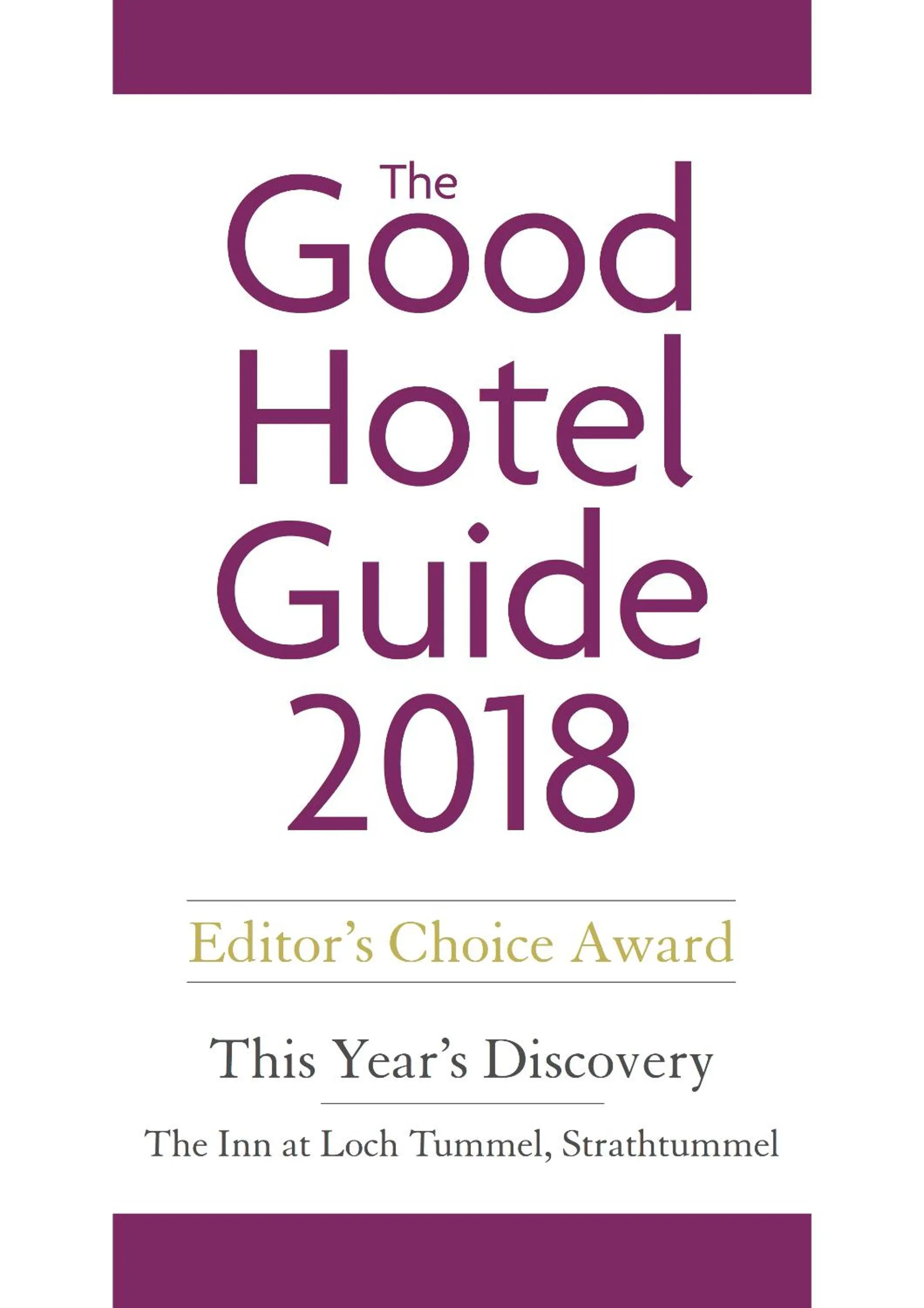 Certificate/Award in The Inn at Loch Tummel