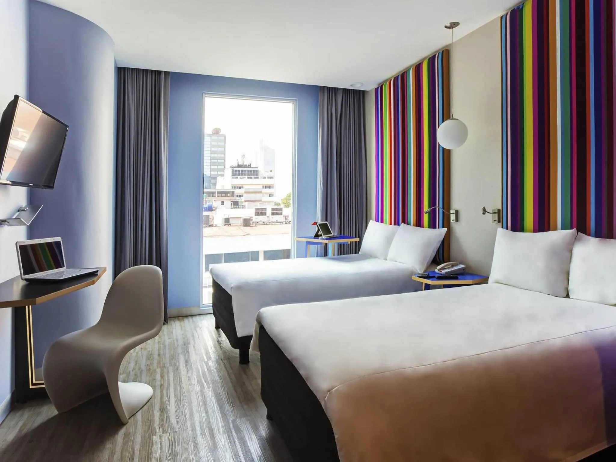 Bedroom, Bed in Ibis Styles Mexico Reforma