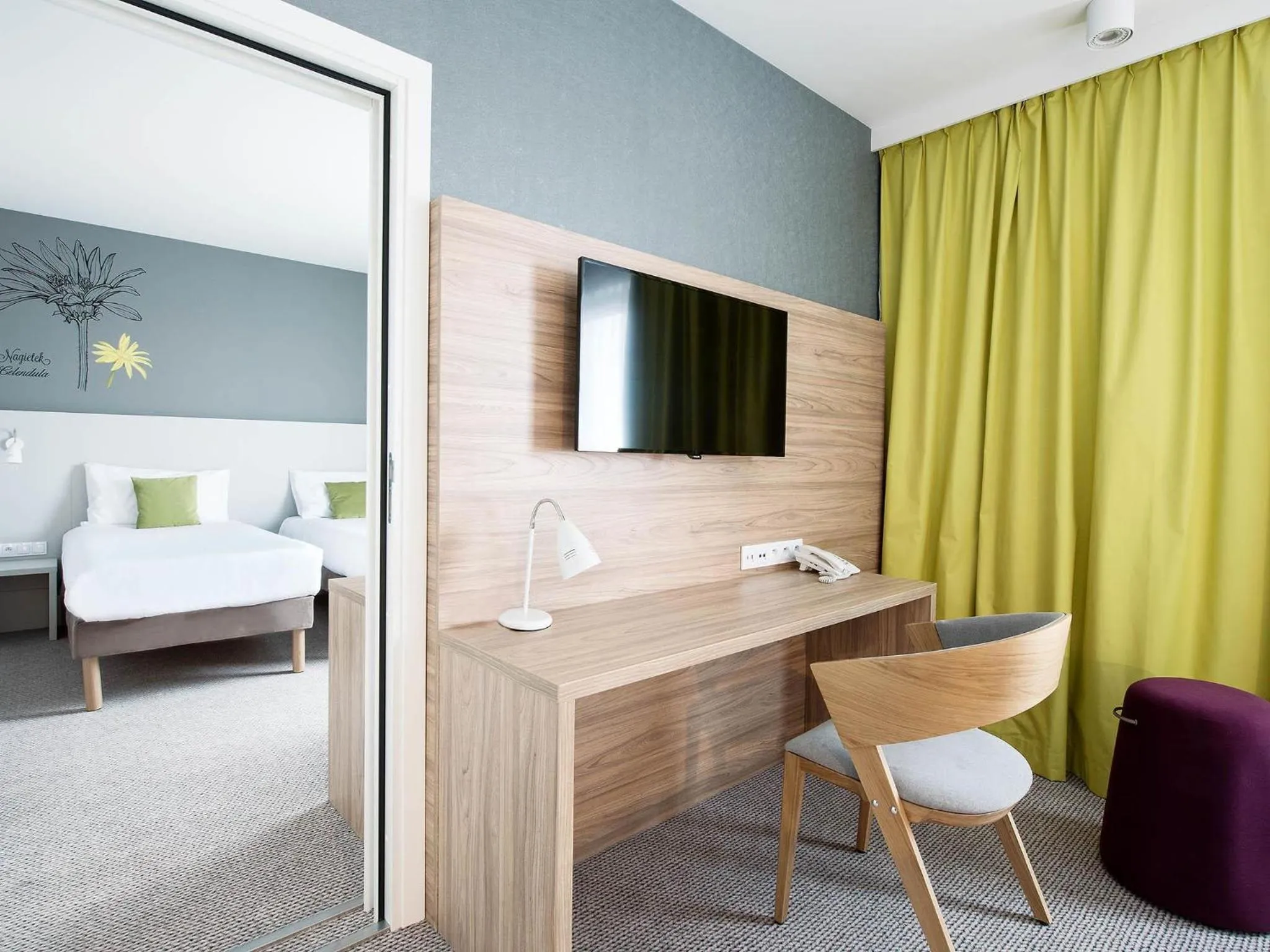 Bedroom, Bed in ibis Styles Siedlce