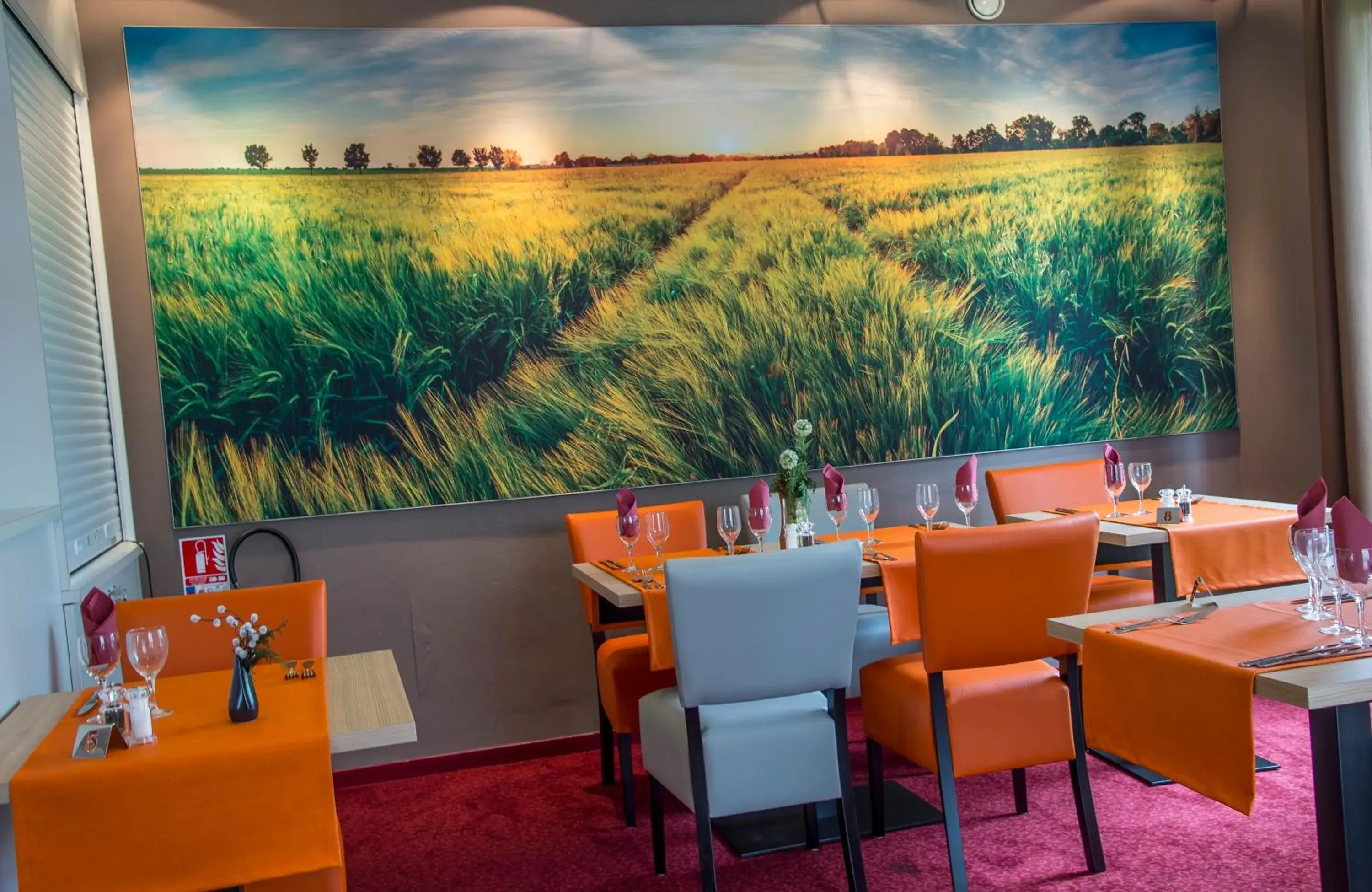 Buffet breakfast in Hôtel de l'Isle - L'Isle d'Abeau Buffet breakfast in Hôtel de l'Isle - L'Isle d'Abeau