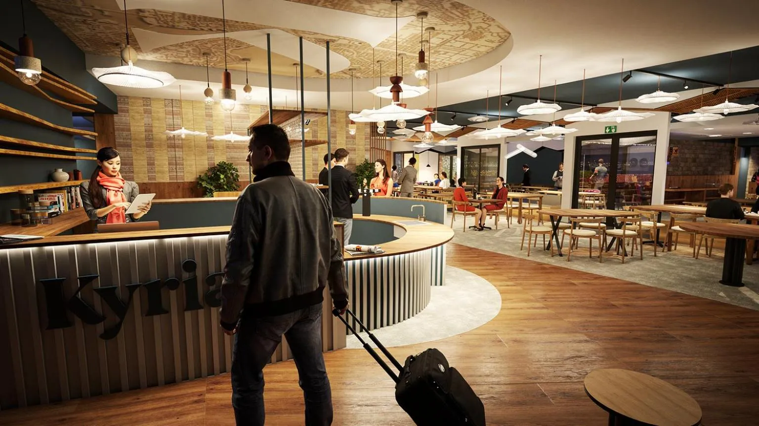 Lobby or reception in Kyriad - L'Isle D'Abeau Bourgoin Jallieu