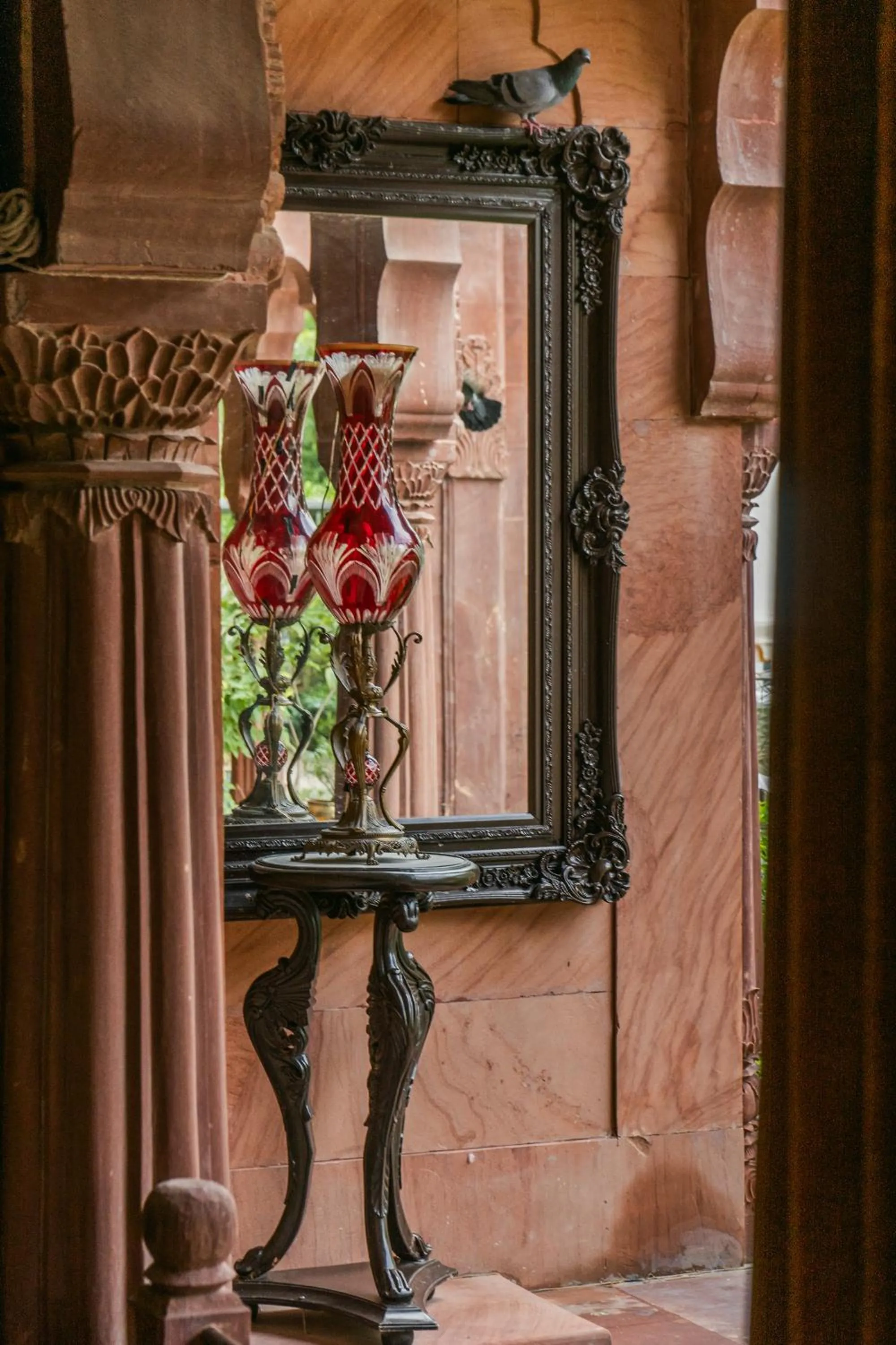 Decorative detail in Narendra Bhawan