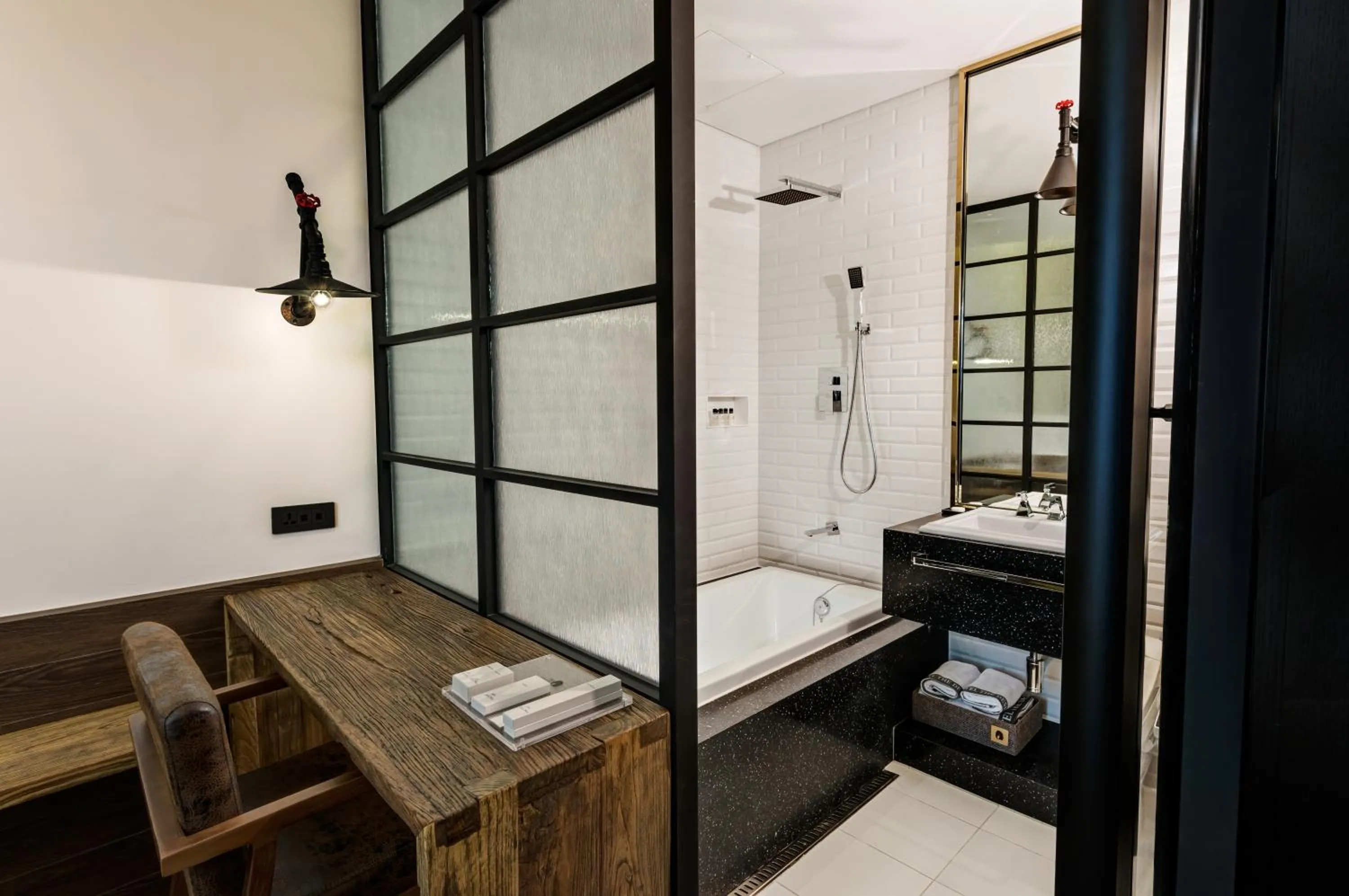 Bathroom, Bed in Hotel The Designers Kondae