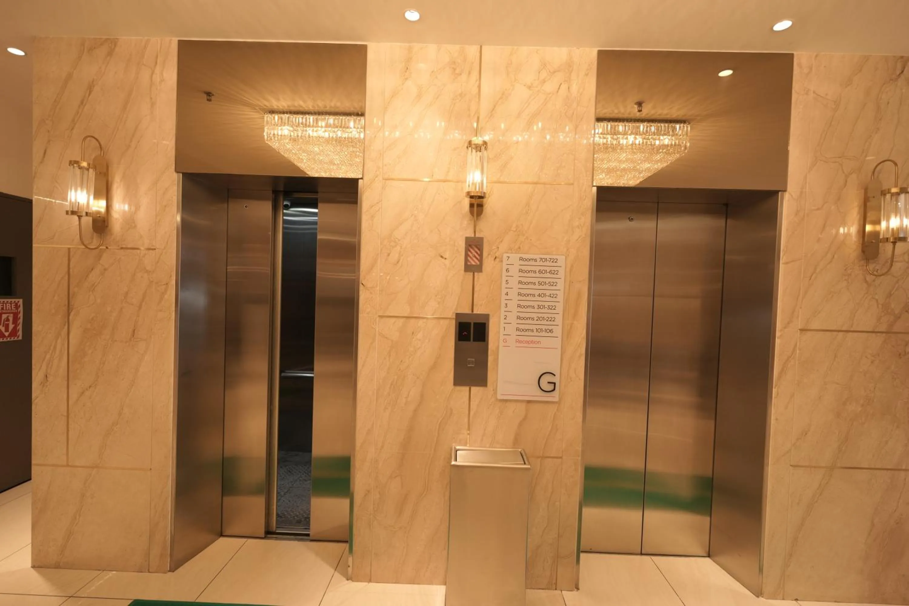 elevator in Lazdana Hotel Kuala Lumpur