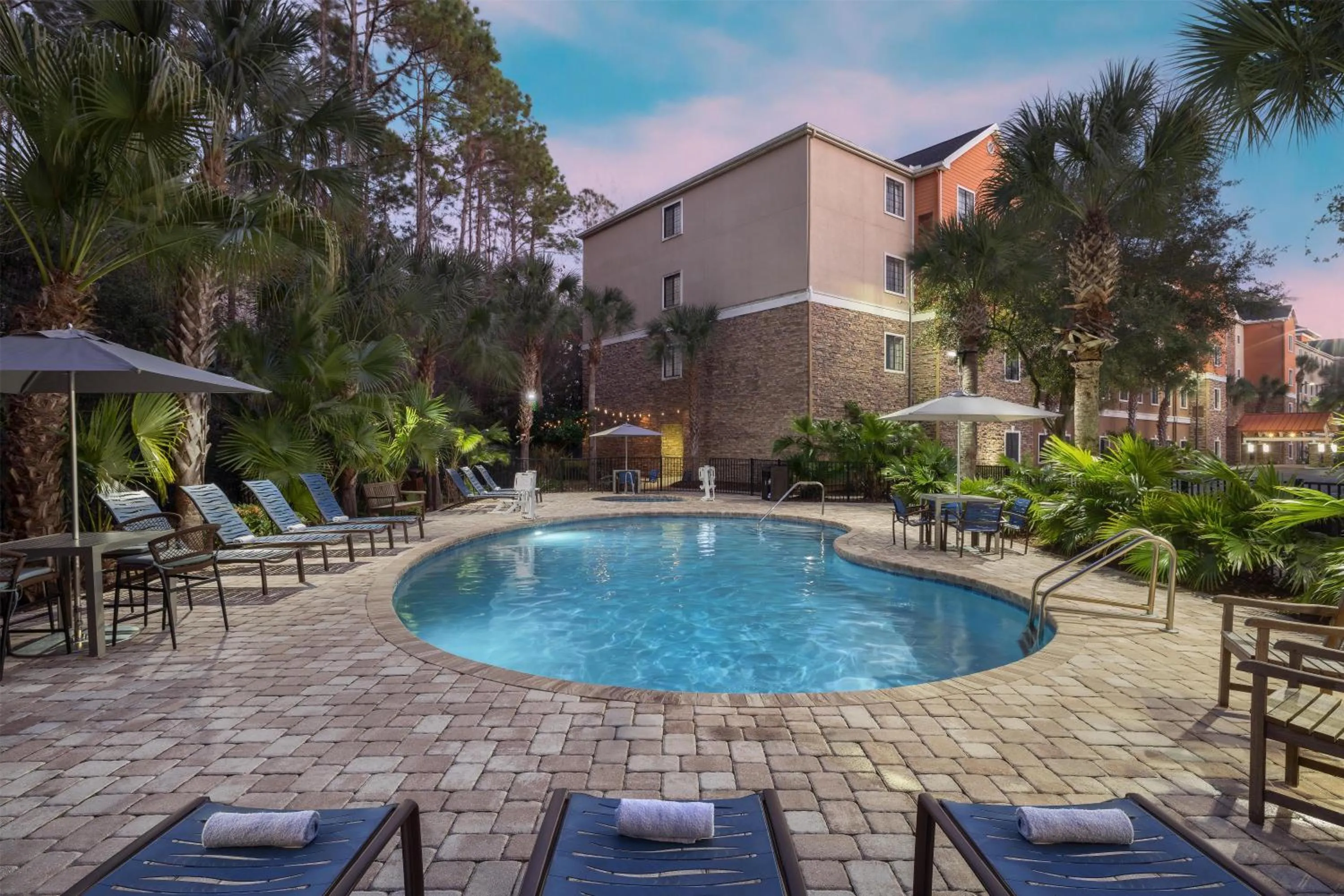 Pool view in Homewood Suites Jacksonville Deerwood Park