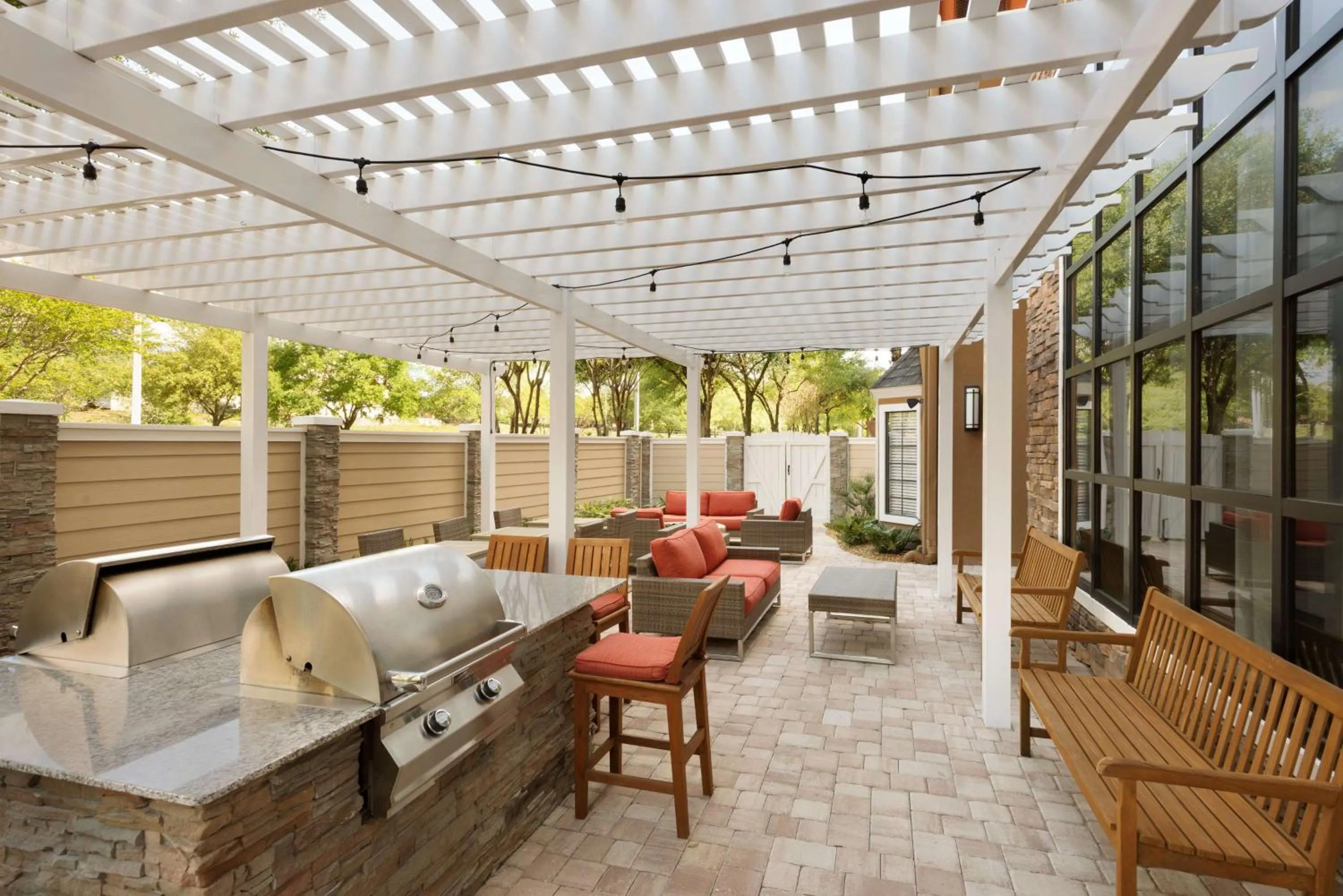 Patio in Homewood Suites Jacksonville Deerwood Park