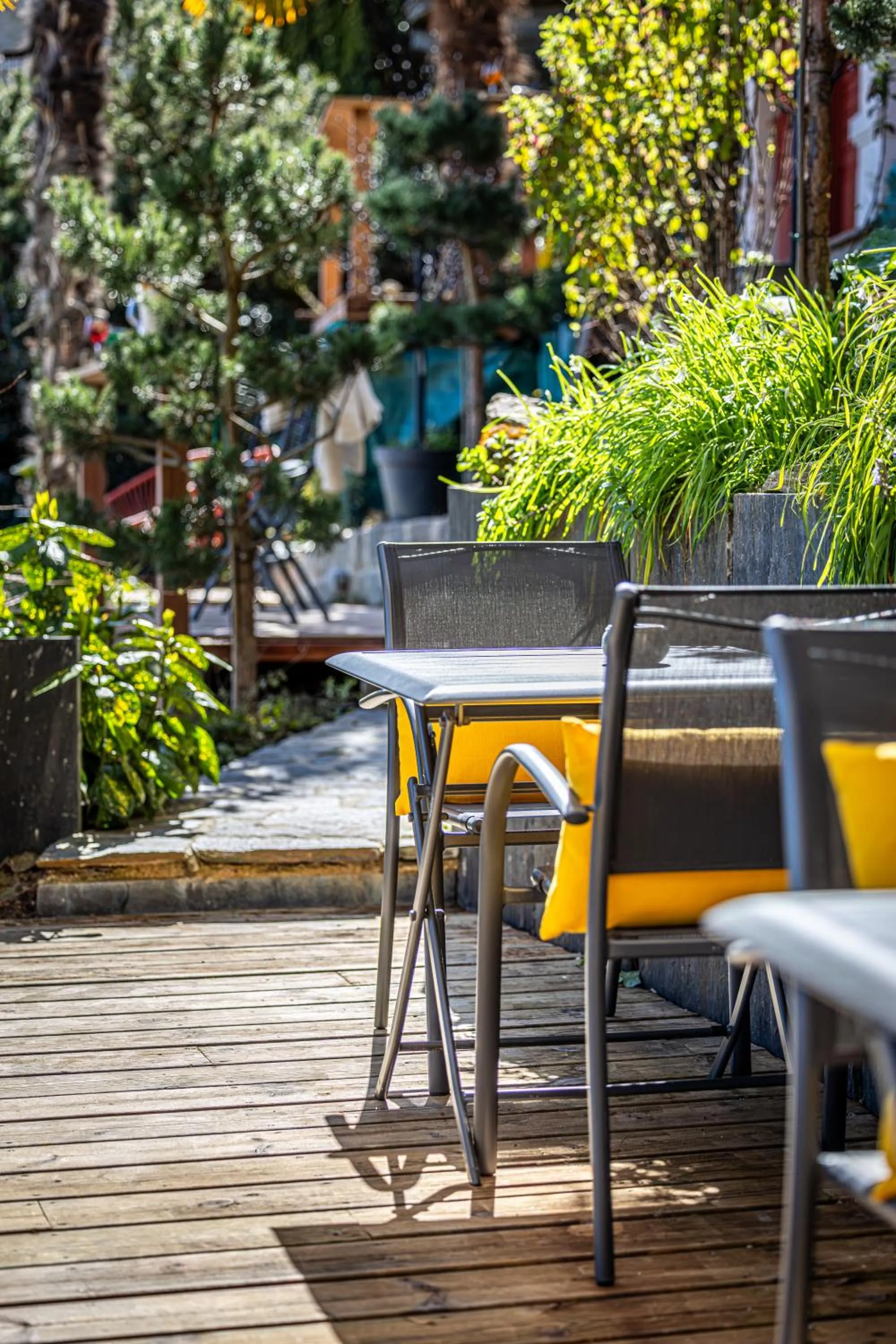 Patio in Restaurant Hotel Didier Méril