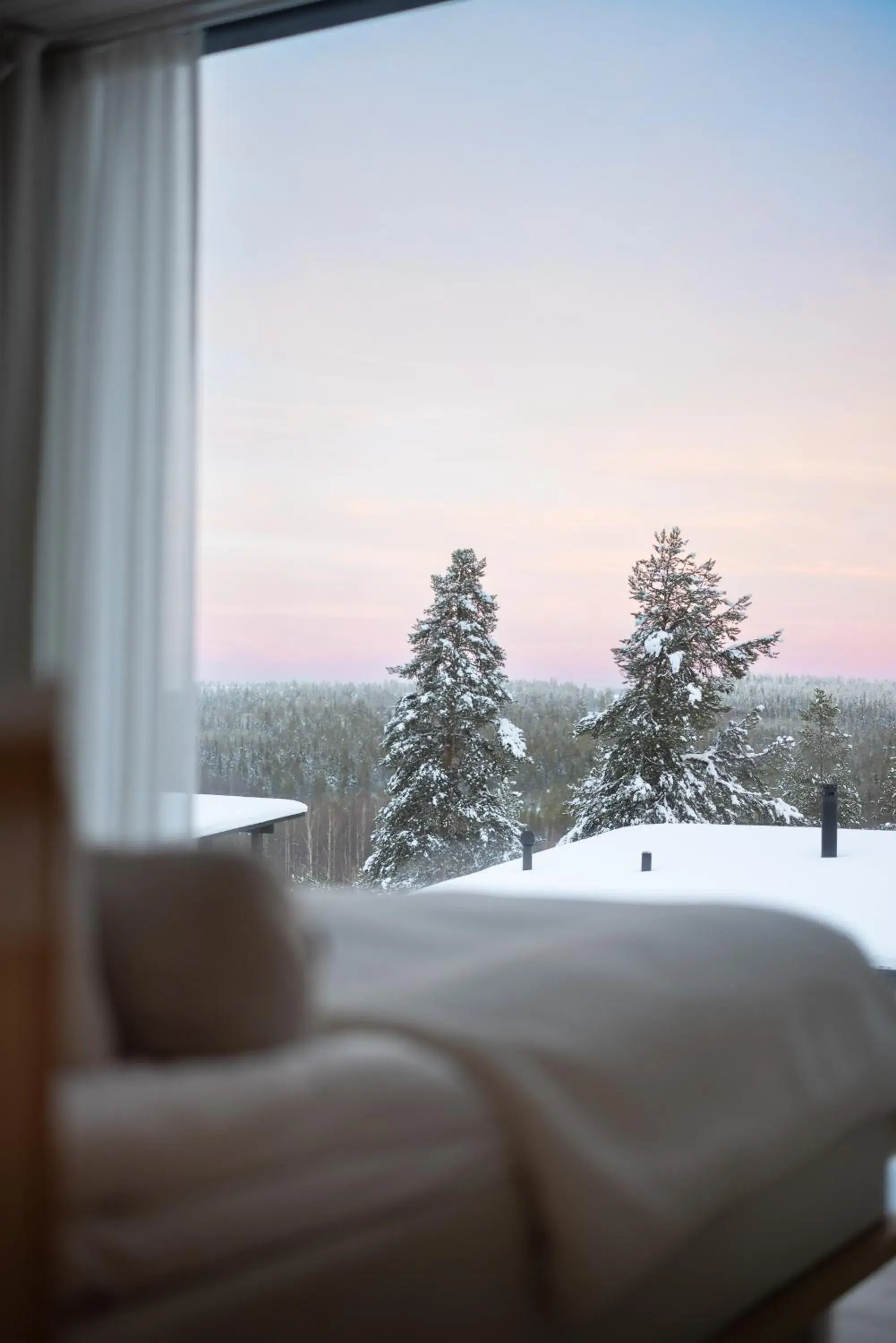 Bed in Arctic TreeHouse Hotel Bed in Arctic TreeHouse Hotel