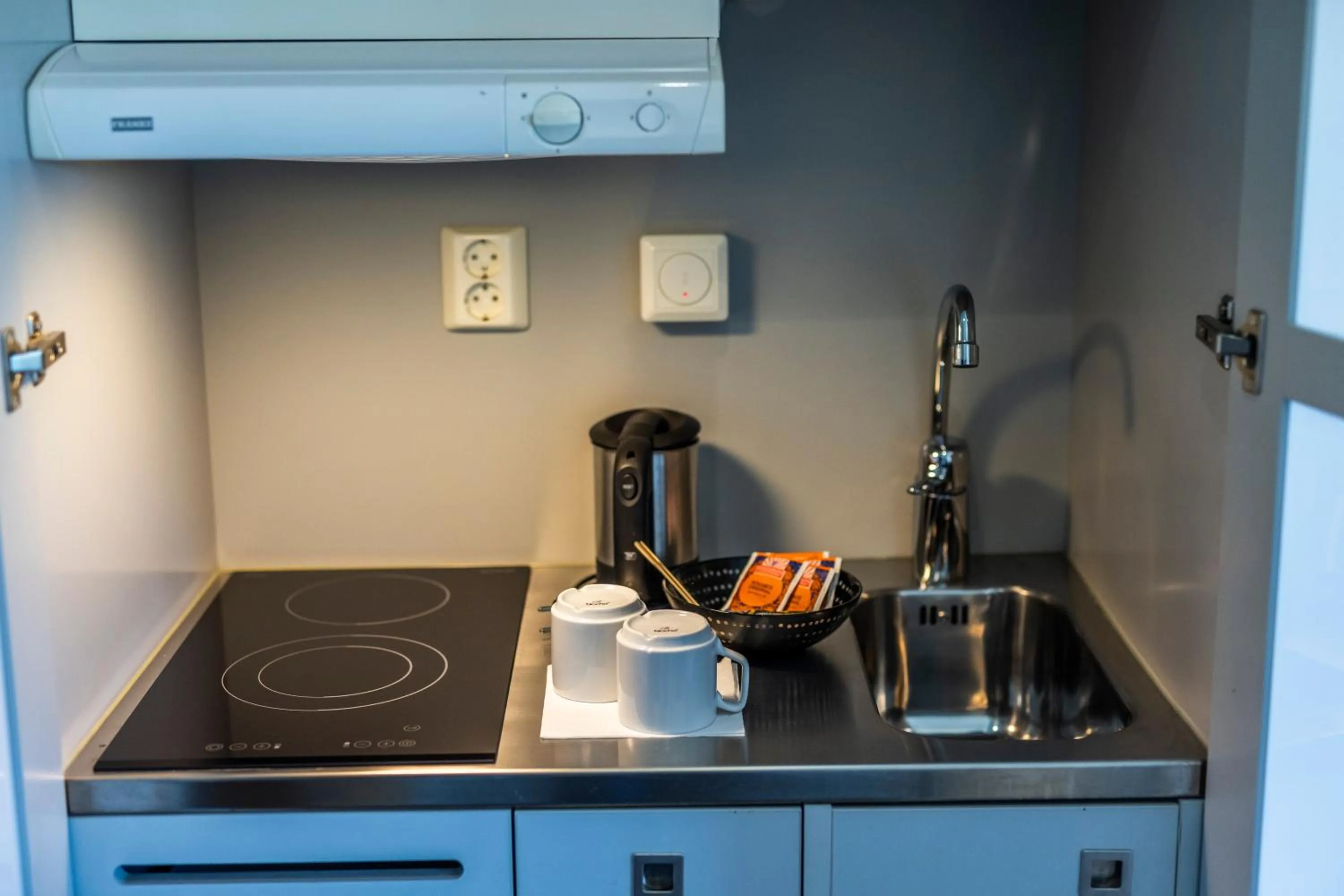Kitchen or kitchenette in First Hotel Planetstaden