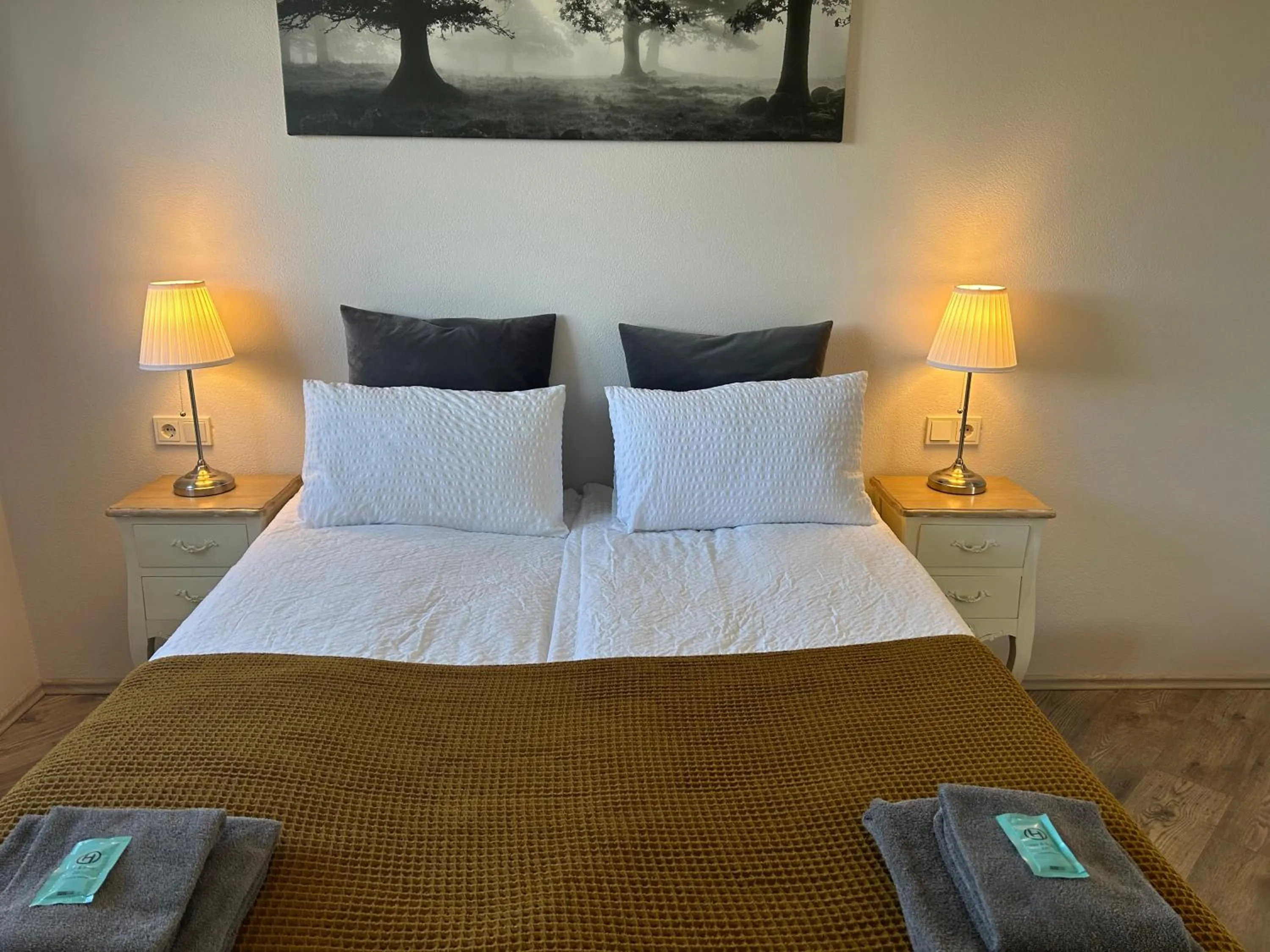 Bed in Lindartún Guesthouse