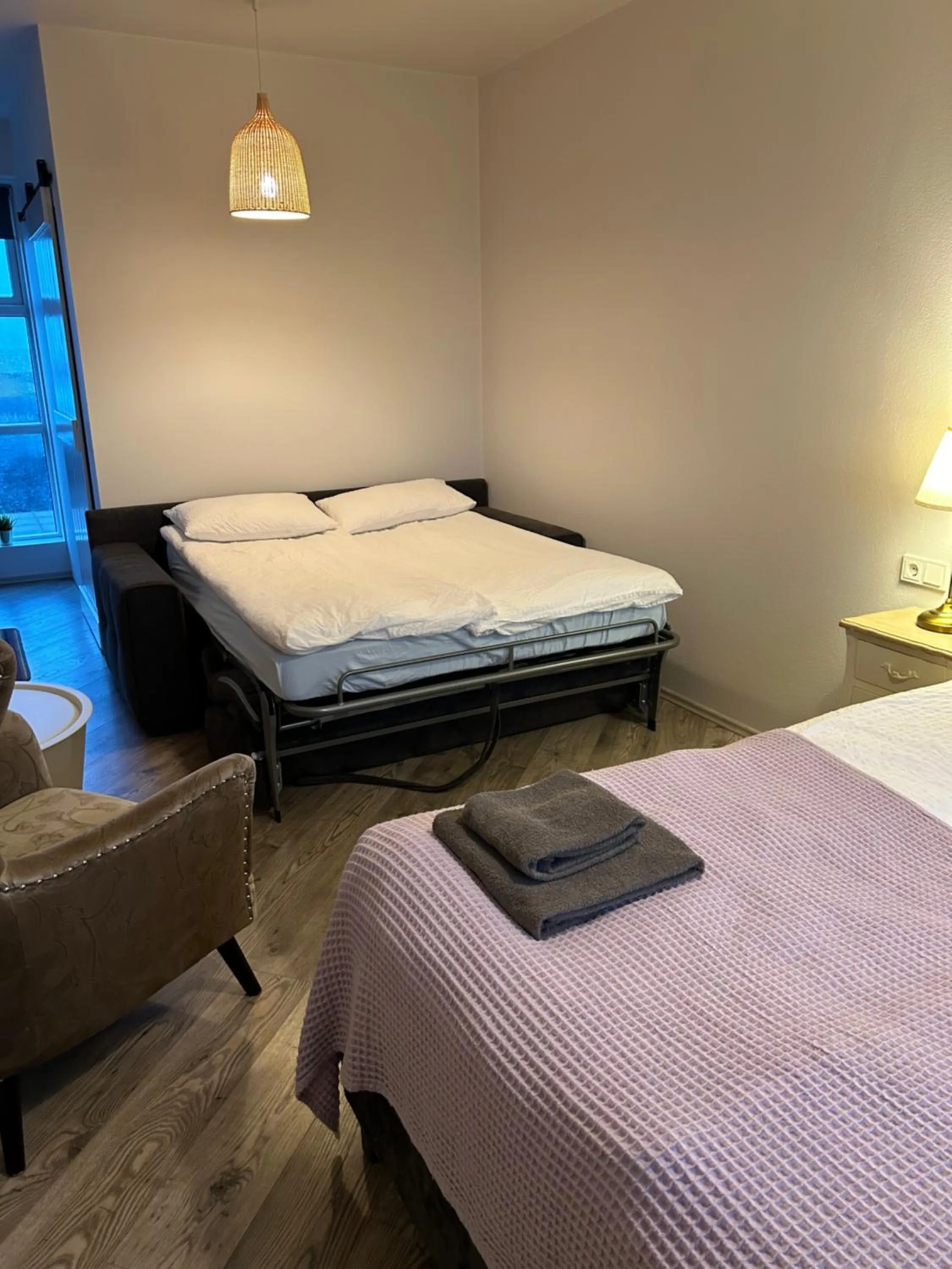 Bed in Lindartún Guesthouse